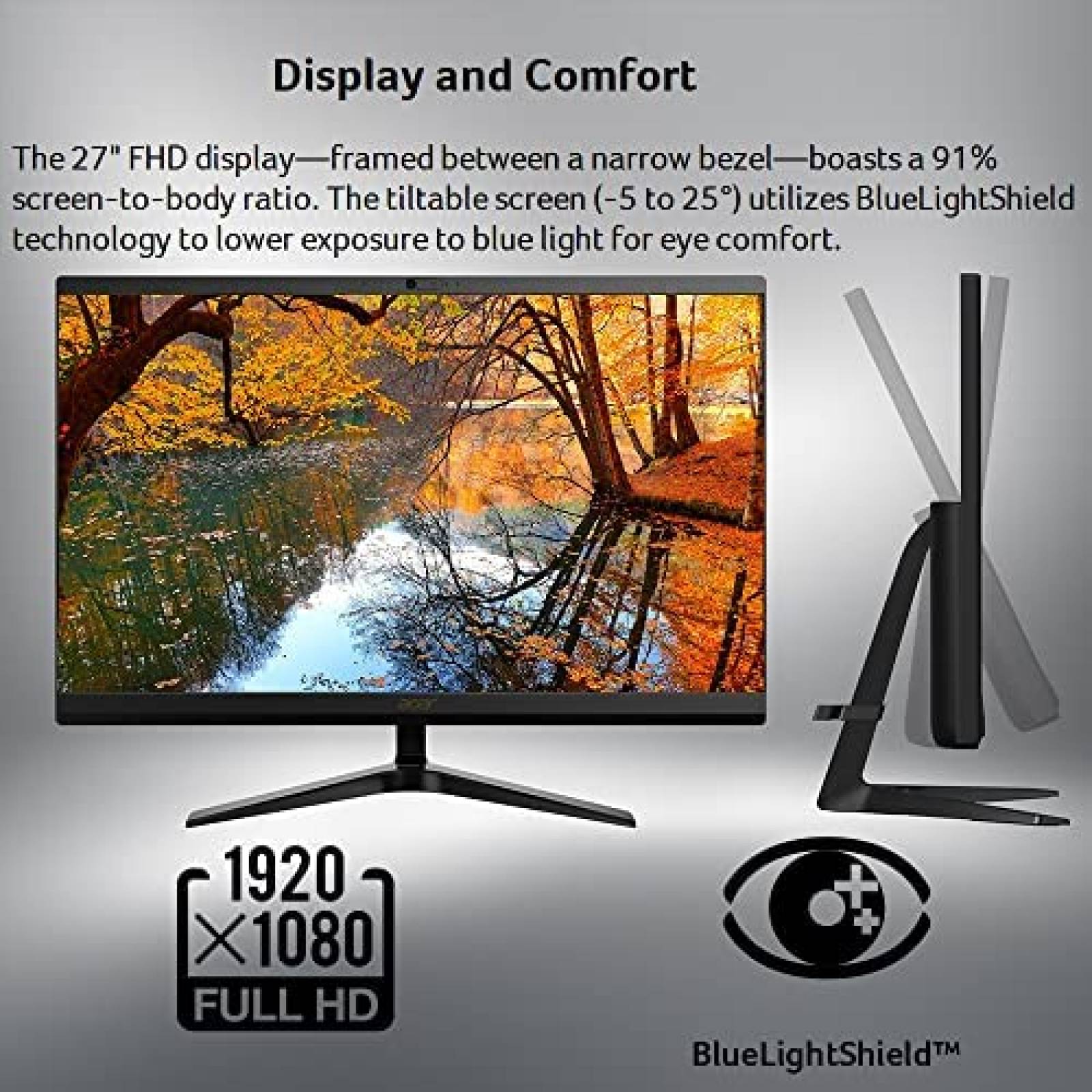 Computadora Acer Aspire C27 27'' Intel Core i5 16GB 512GB