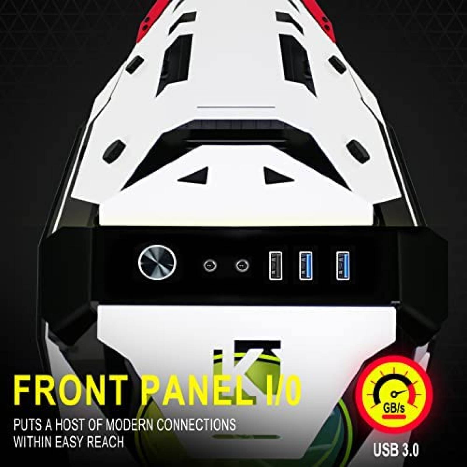 Gabinete PC KEDIERS Resistente Vidrio Templado -Negro