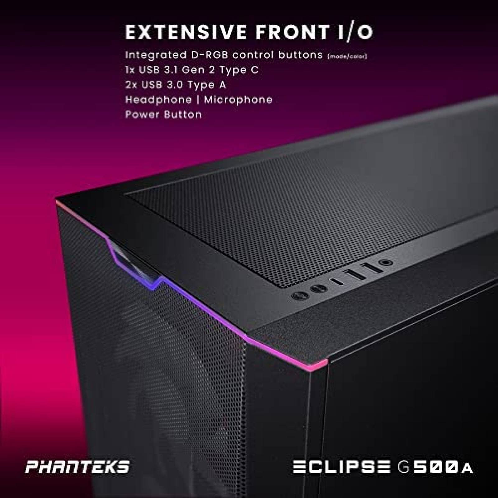 Caja de Computadora Phanteks Eclipse G500A DRGB -Negro