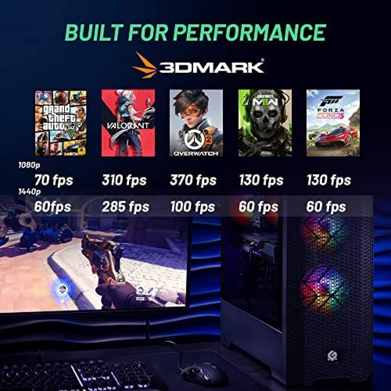 PC Gamer Skytech Blaze i5 2.5GHz RTX 3060 16GB RAM 500GB