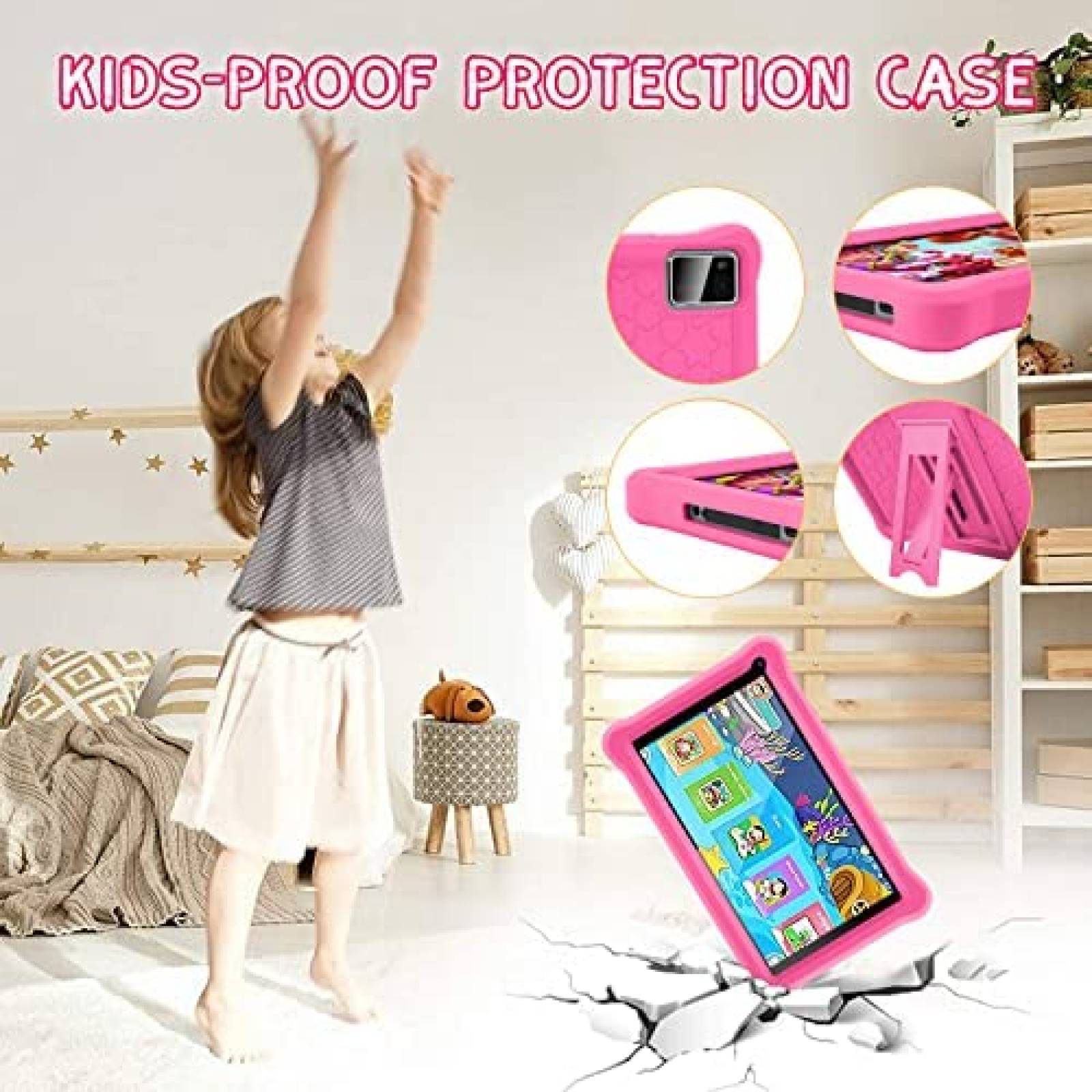 Tablet para Niños SANNUO K101 7'' 3GB RAM 32GB 4000mAh -Rosa