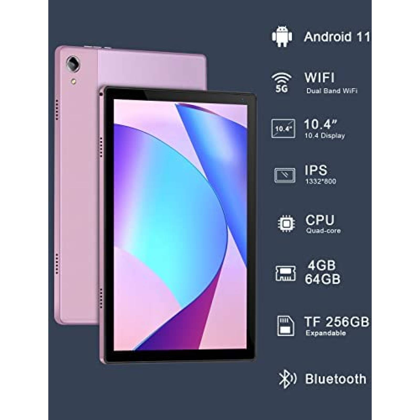 Tablet AOYODKG A9 10.4'' 4GB RAM 64GB 6500mAh MicroSD -Rosa