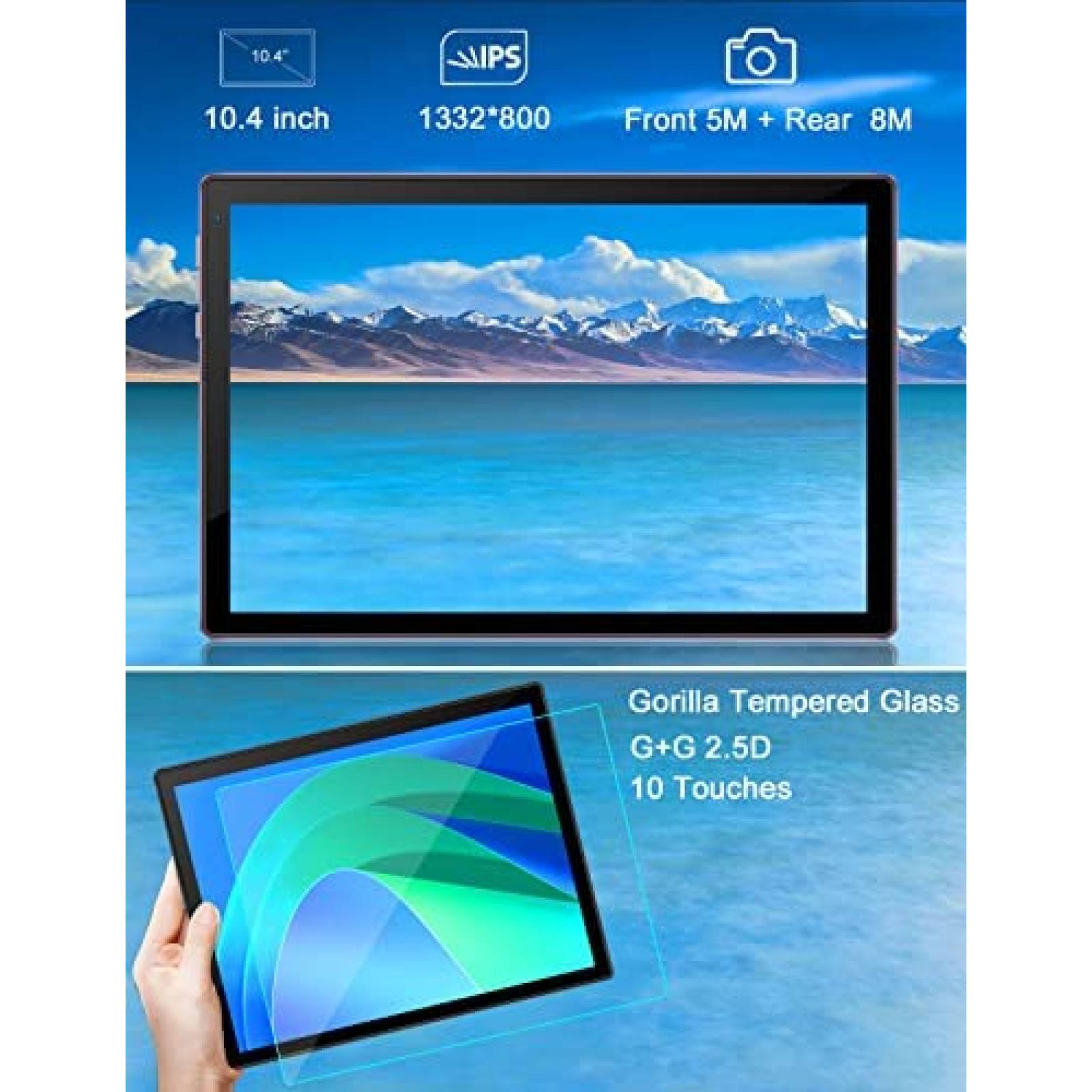 Tablet AOYODKG A9 10.4'' 4GB RAM 64GB 6500mAh MicroSD -Rosa