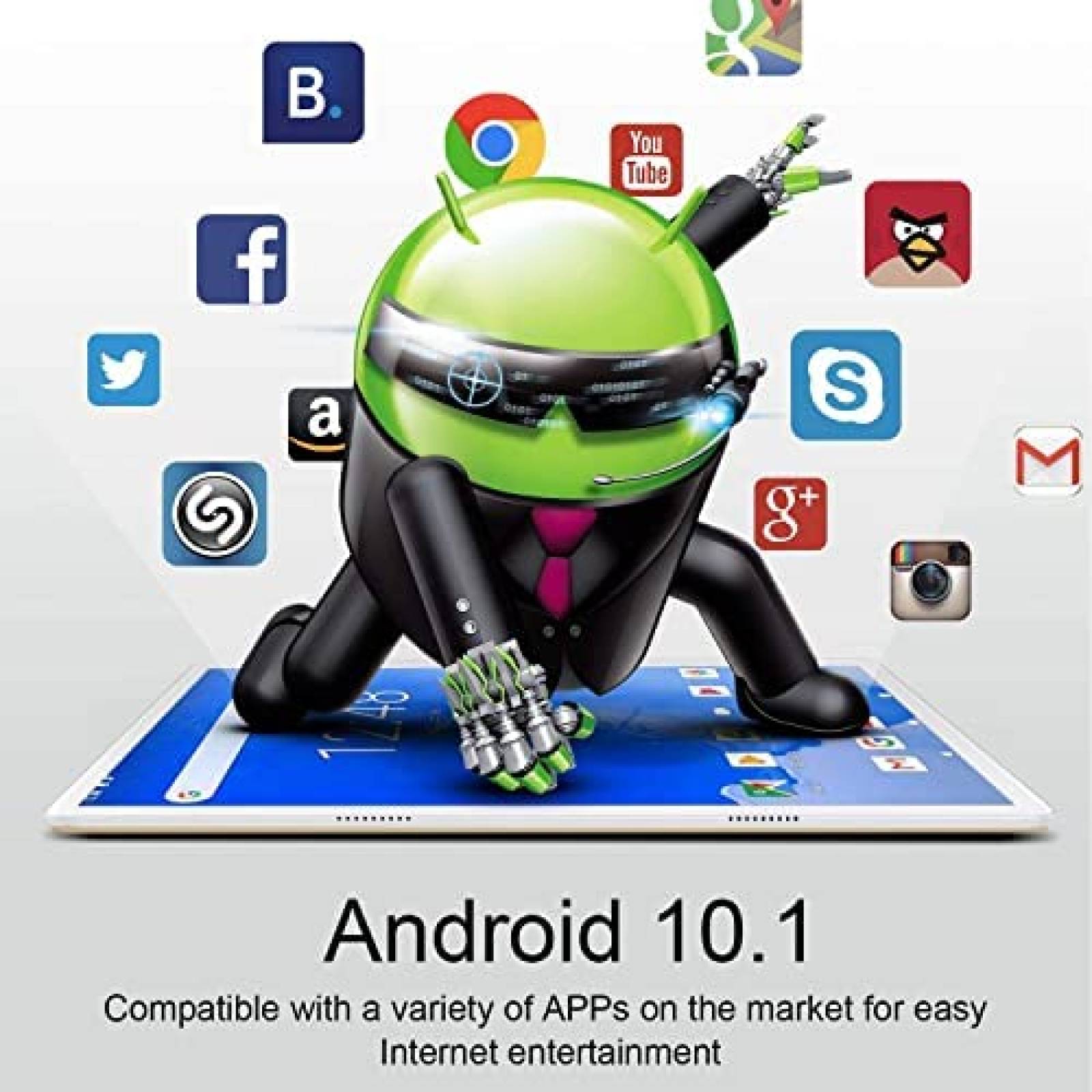 Tablet DUODUOGO 2 en 1 4GB RAM 64GB Dual Cam 8000mAh -Oro