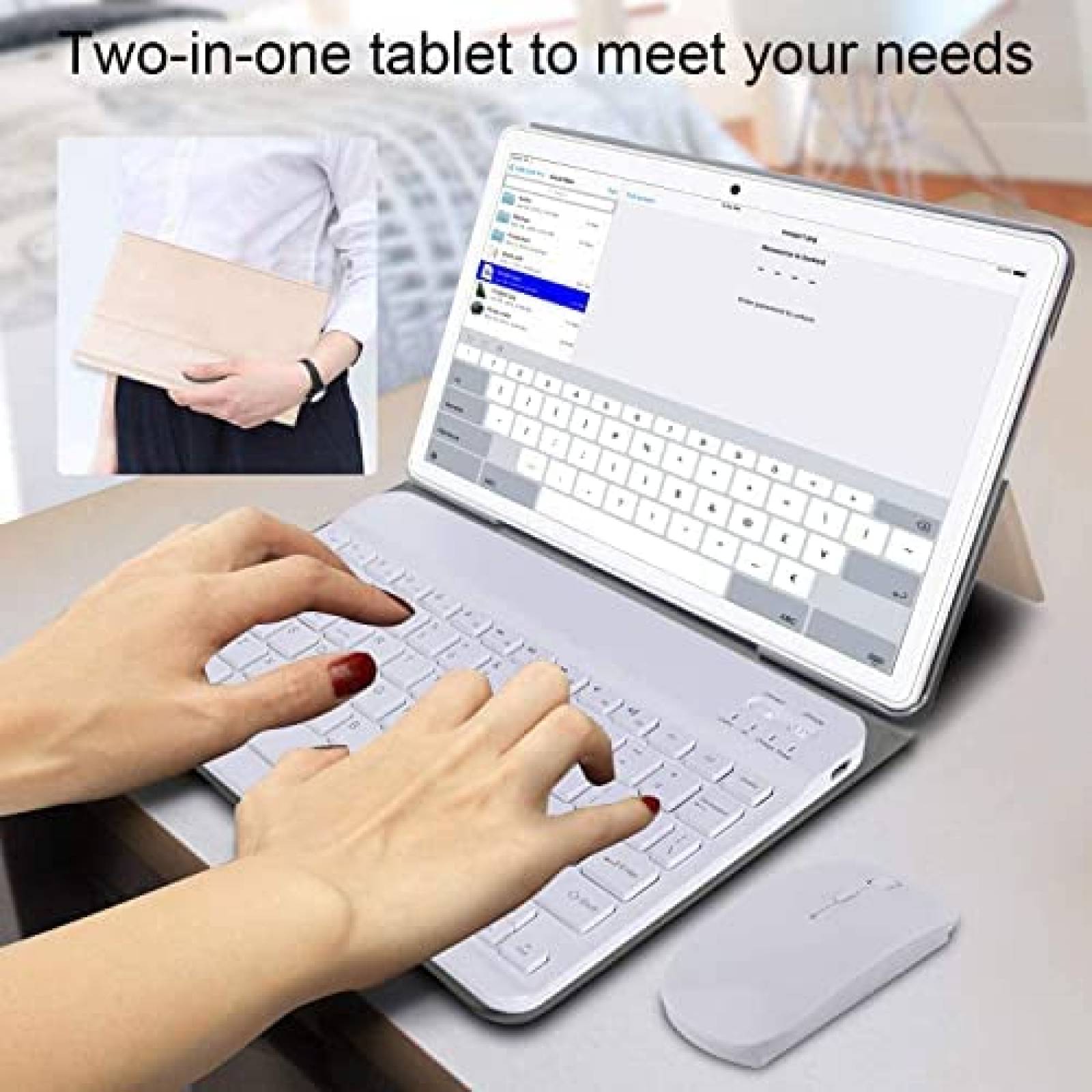 Tablet DUODUOGO 2 en 1 4GB RAM 64GB Dual Cam 8000mAh -Oro