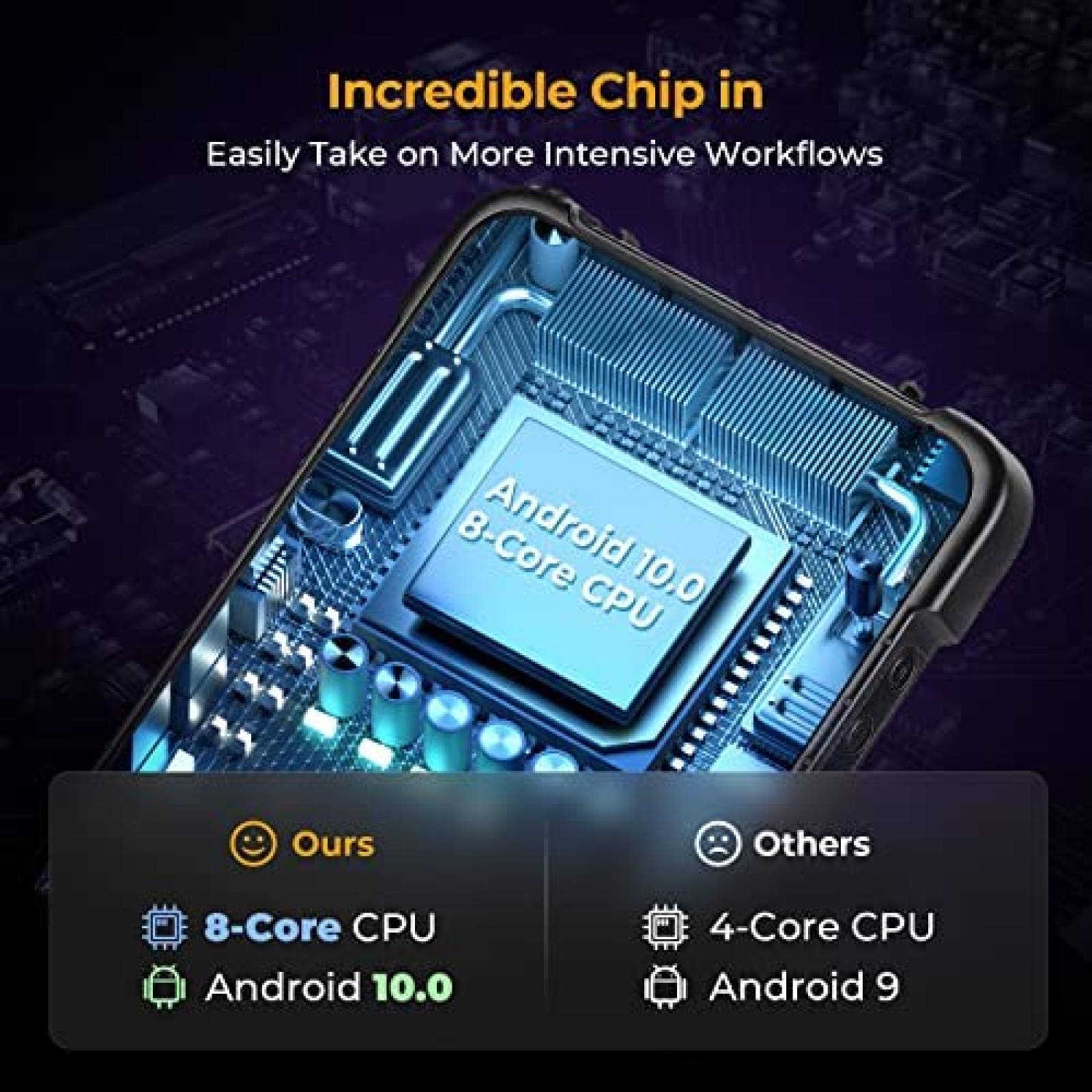 Tablet Uso Rudo MUNBYN 8'' IP67 Aprueba de Agua 64GB -Negro