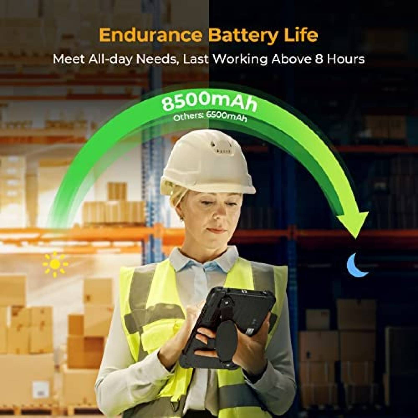 Tablet Uso Rudo MUNBYN 8'' IP67 Aprueba de Agua 64GB -Negro