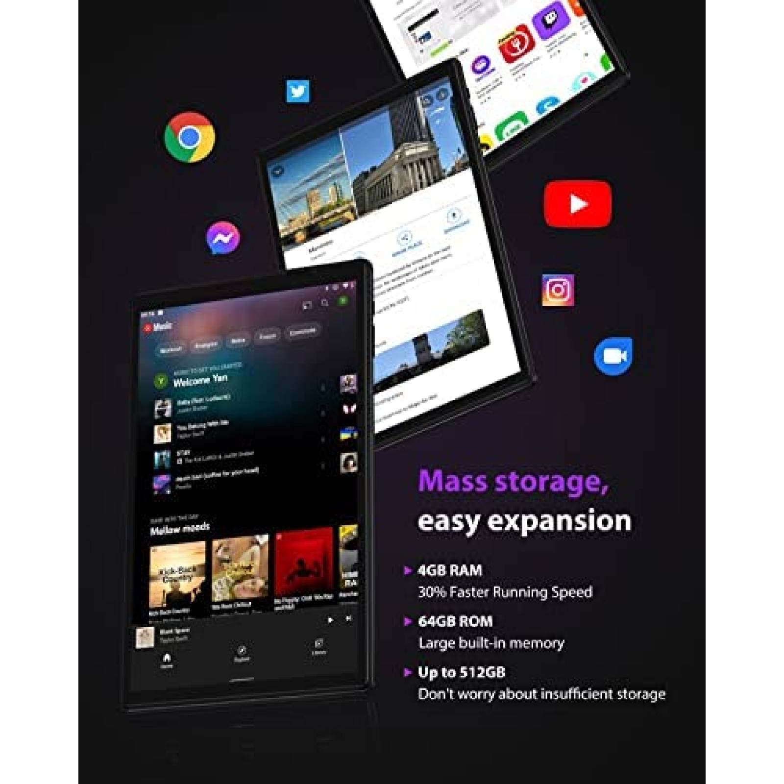 Tableta LNMBBS T610 10" 4GB 1080P FHD Bluetooth -Gris