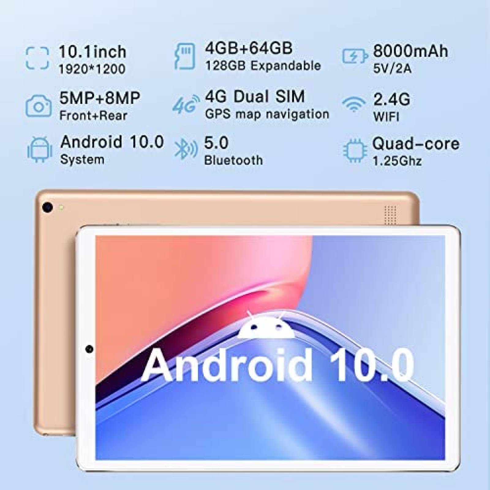 Tablet OUZRS USM12 10'' QuadCore 4GB RAM 64GB/128GB ROM