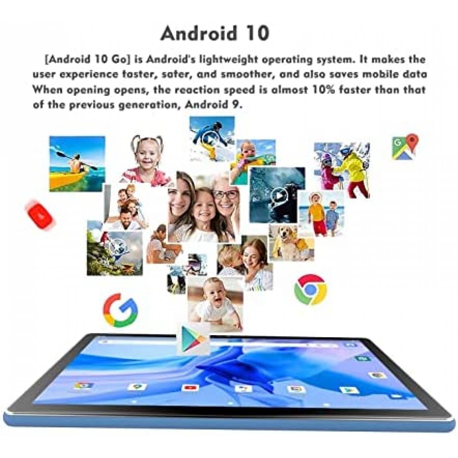 Tablet ZONMAI 10.1'' IPS 4GB RAM 64GB 8000mAh Dual Cam -Azul