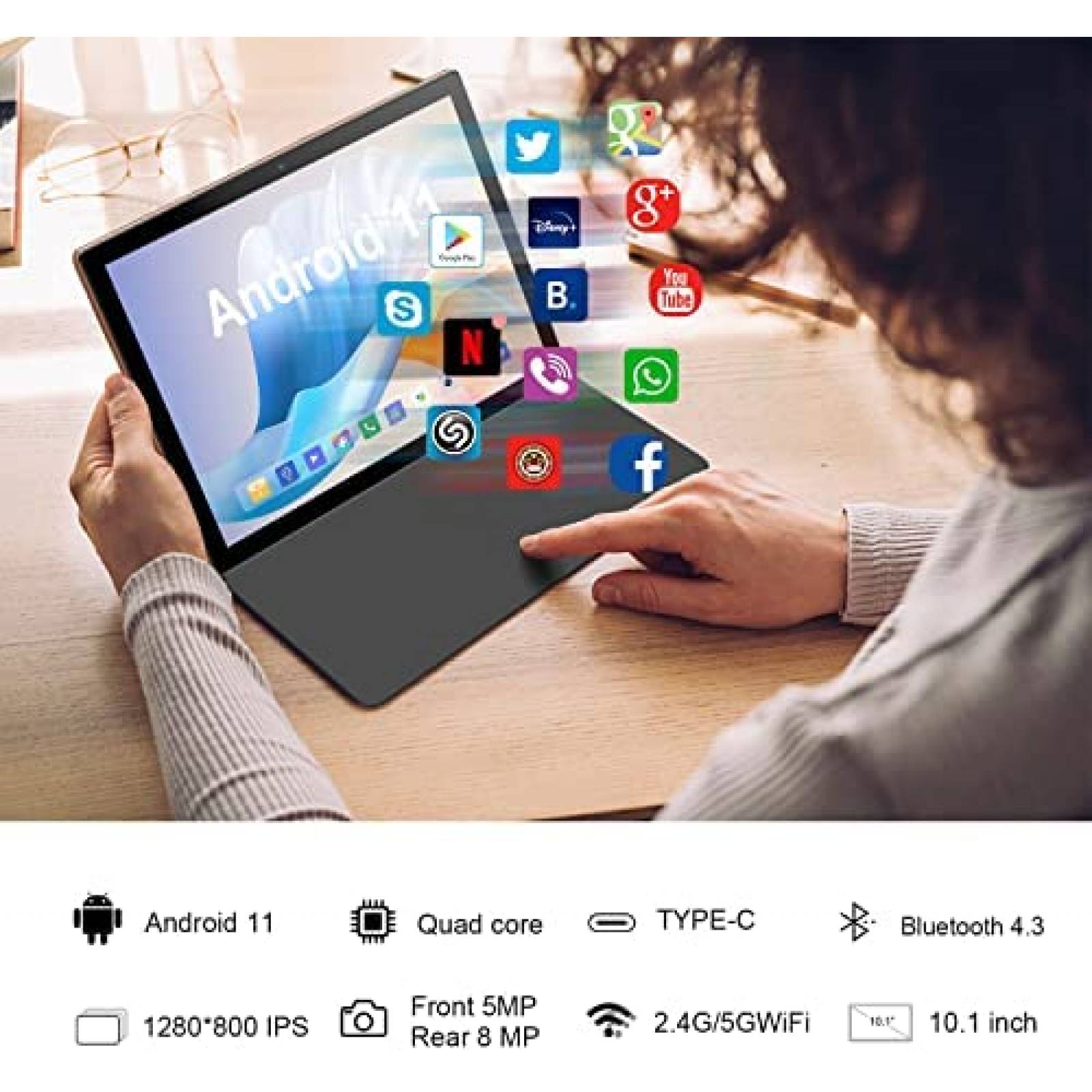 Tablet AOYODKG S2 10.1'' 6GB 64GB Bluetooth 4.3 -Dorado