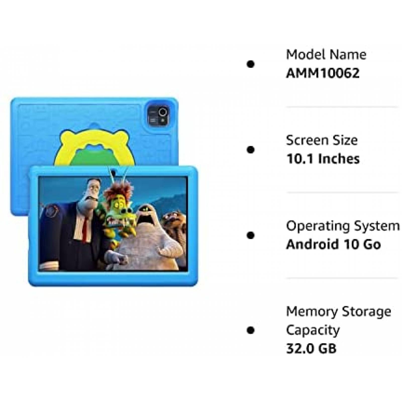Tablet para Niños AMIAMO 10'' Control Parental 32GB ROM Azul