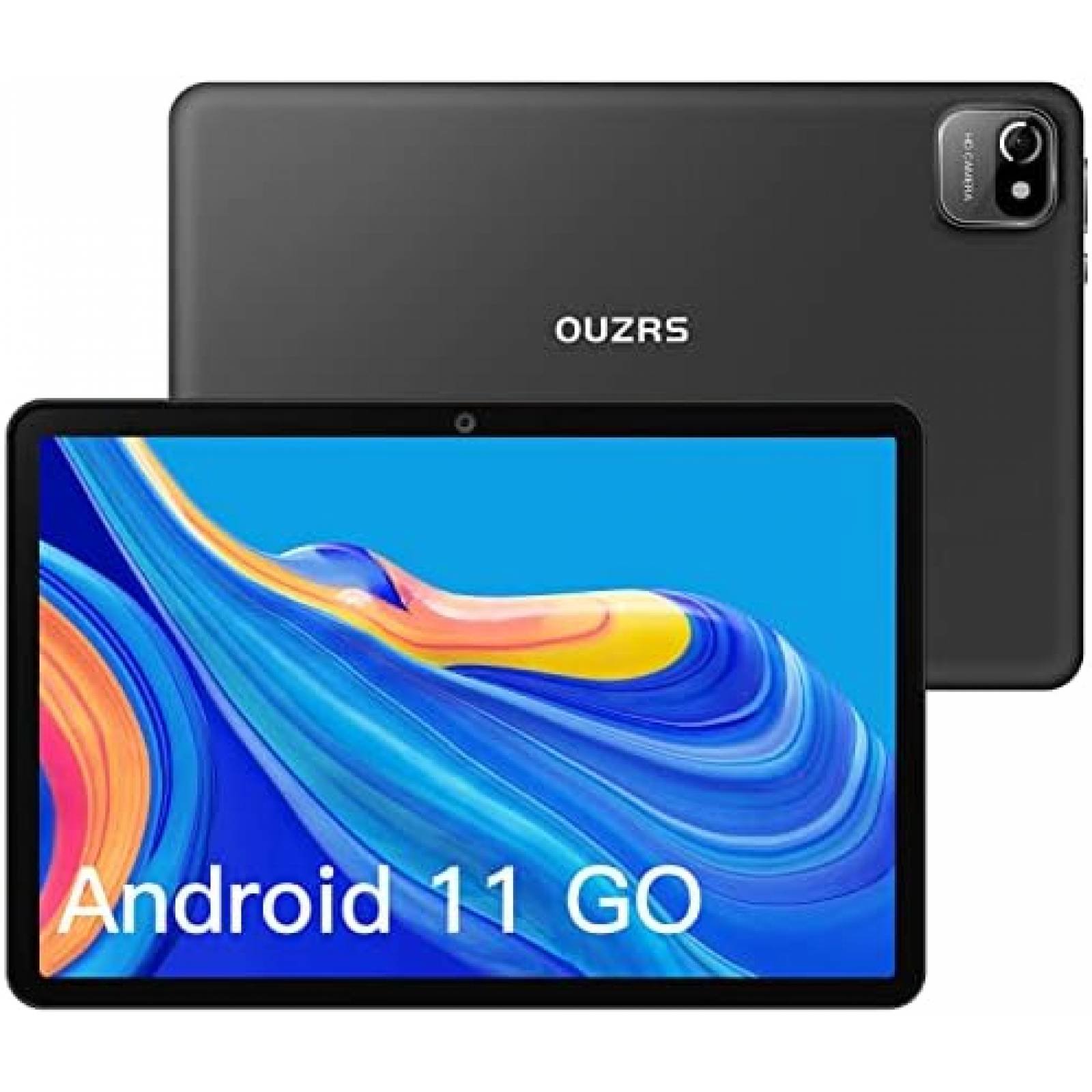 Tablet OUZRS 10'' Android 11 GO 64GB ROM Camara Dual -Negro