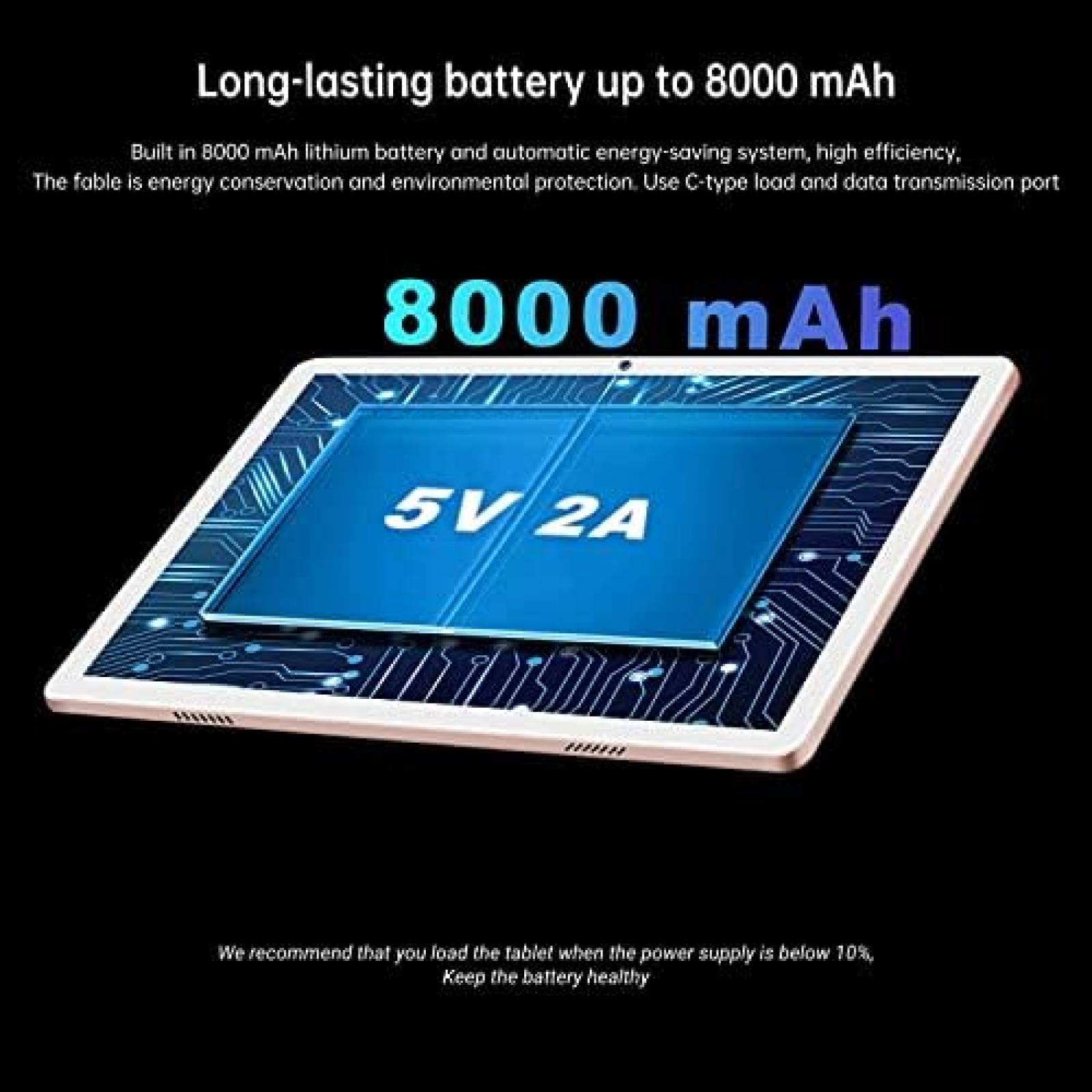 Tablet JUSYEA J10 10'' 4GB RAM 64GB+128GB ROM -Rosa