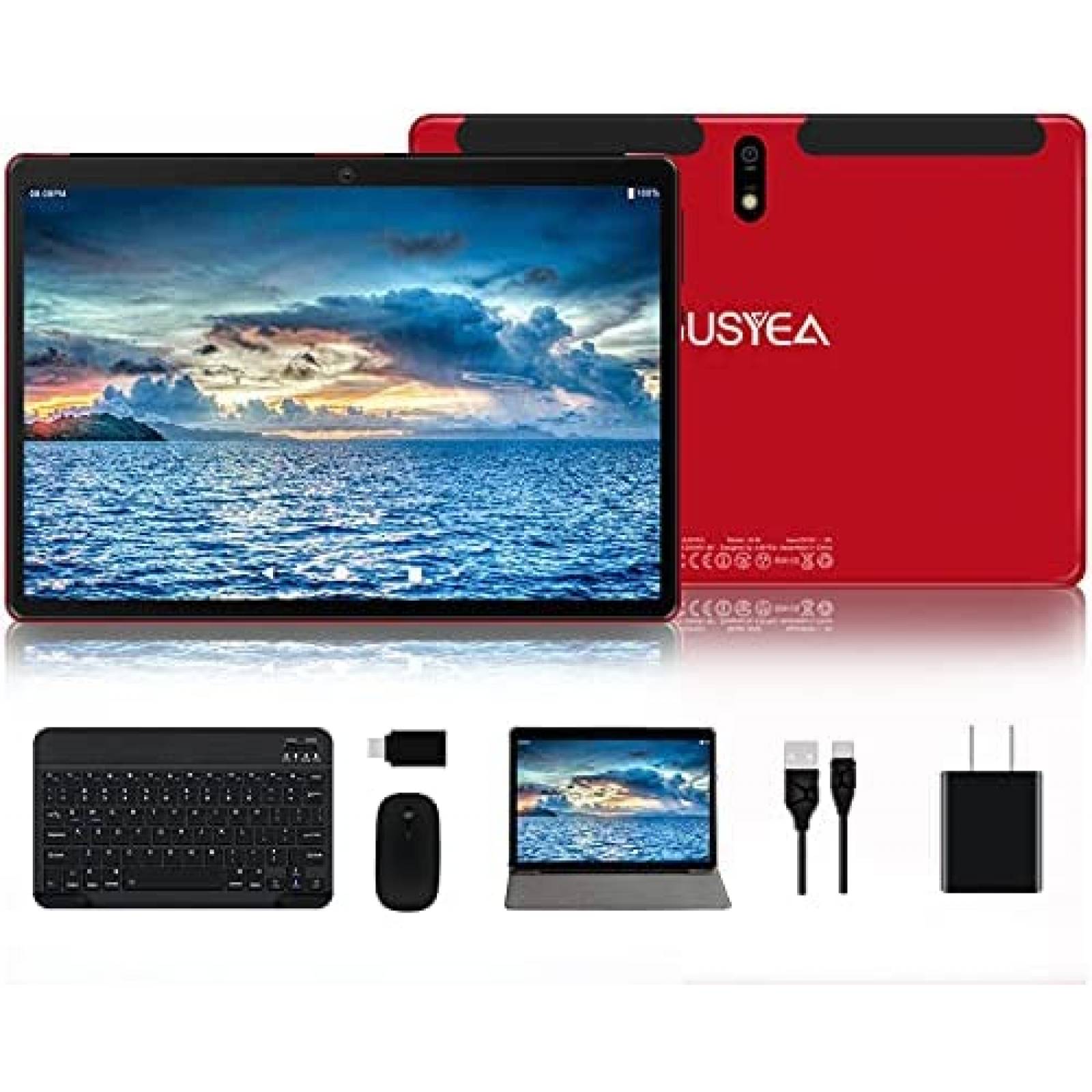 Tablet JUSYEA J5 W 10.1'' 4GB RAM 64GB+128GB ROM -Rojo