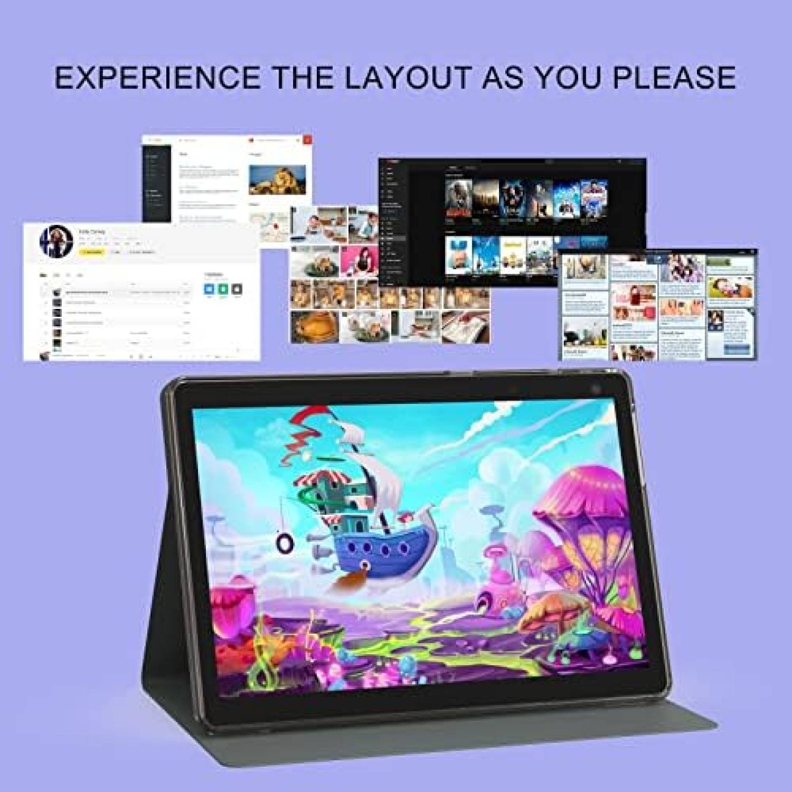 Tablet para Niños ZZB ZB10 10'' 2GB RAM 32GB 6000mAh -Morado