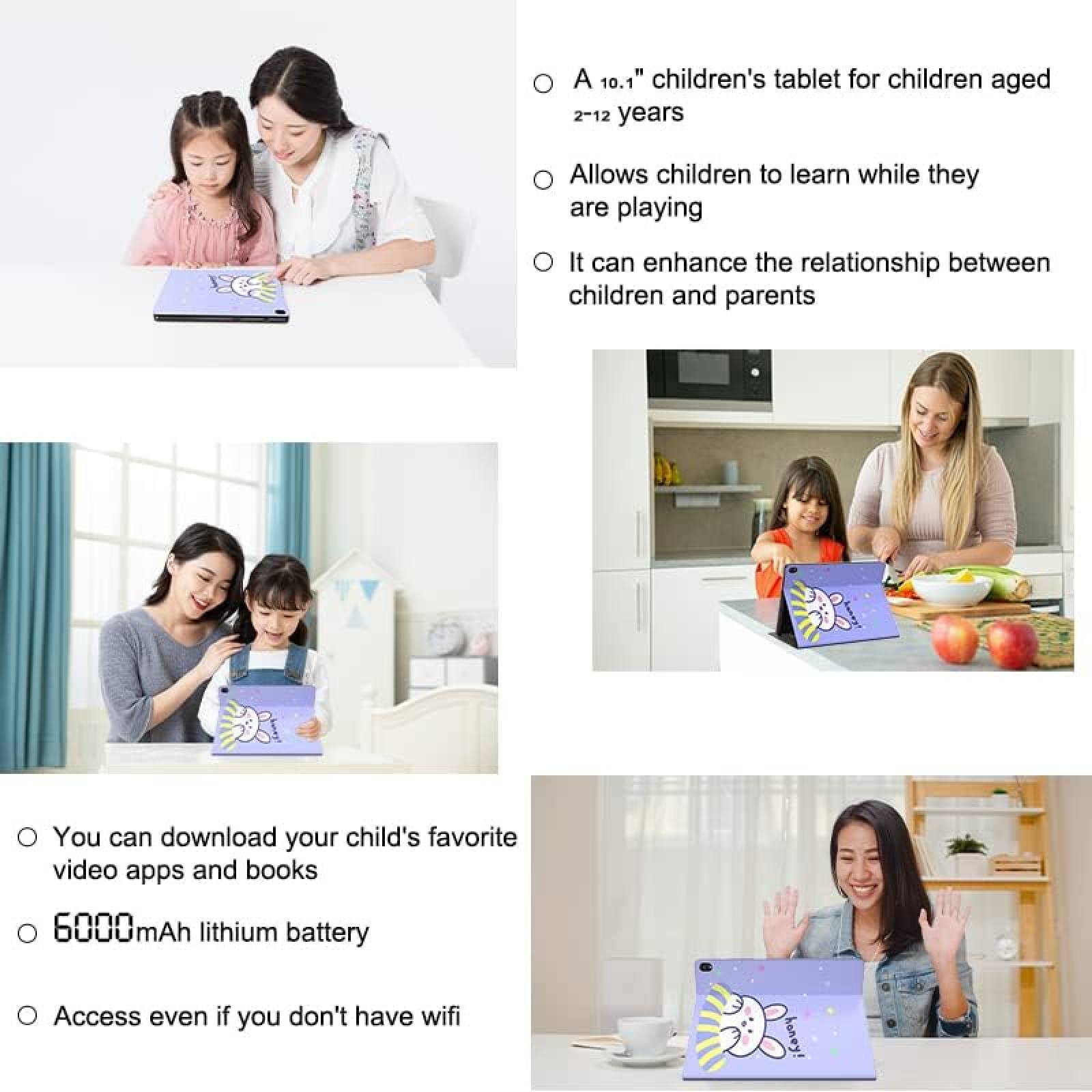 Tablet para Niños ZZB ZB10 10'' 2GB RAM 32GB 6000mAh -Morado