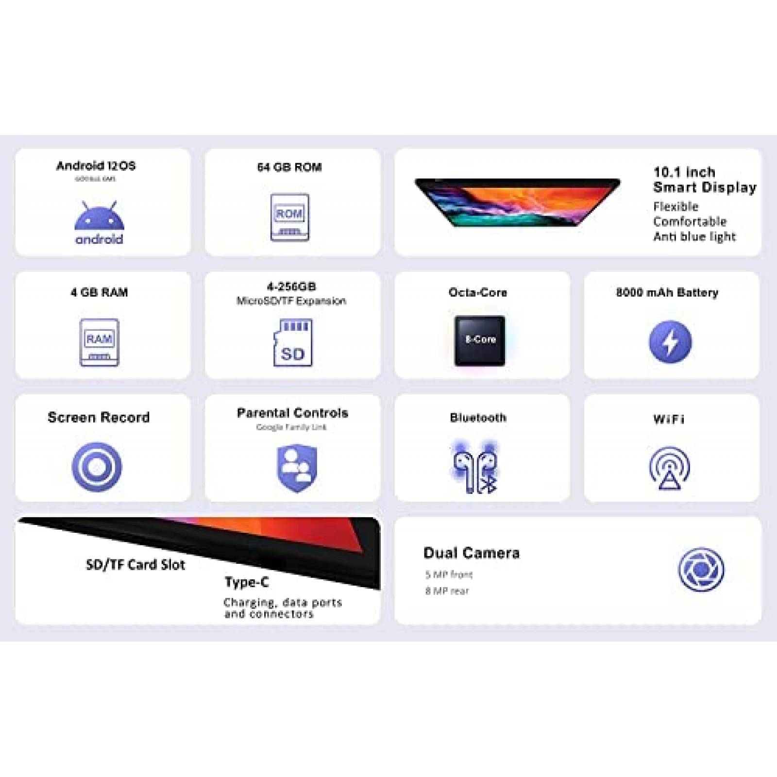 Tablet GOODTEL 10'' OctaCore 4GB RAM 64GB ROM 5MP -Negro