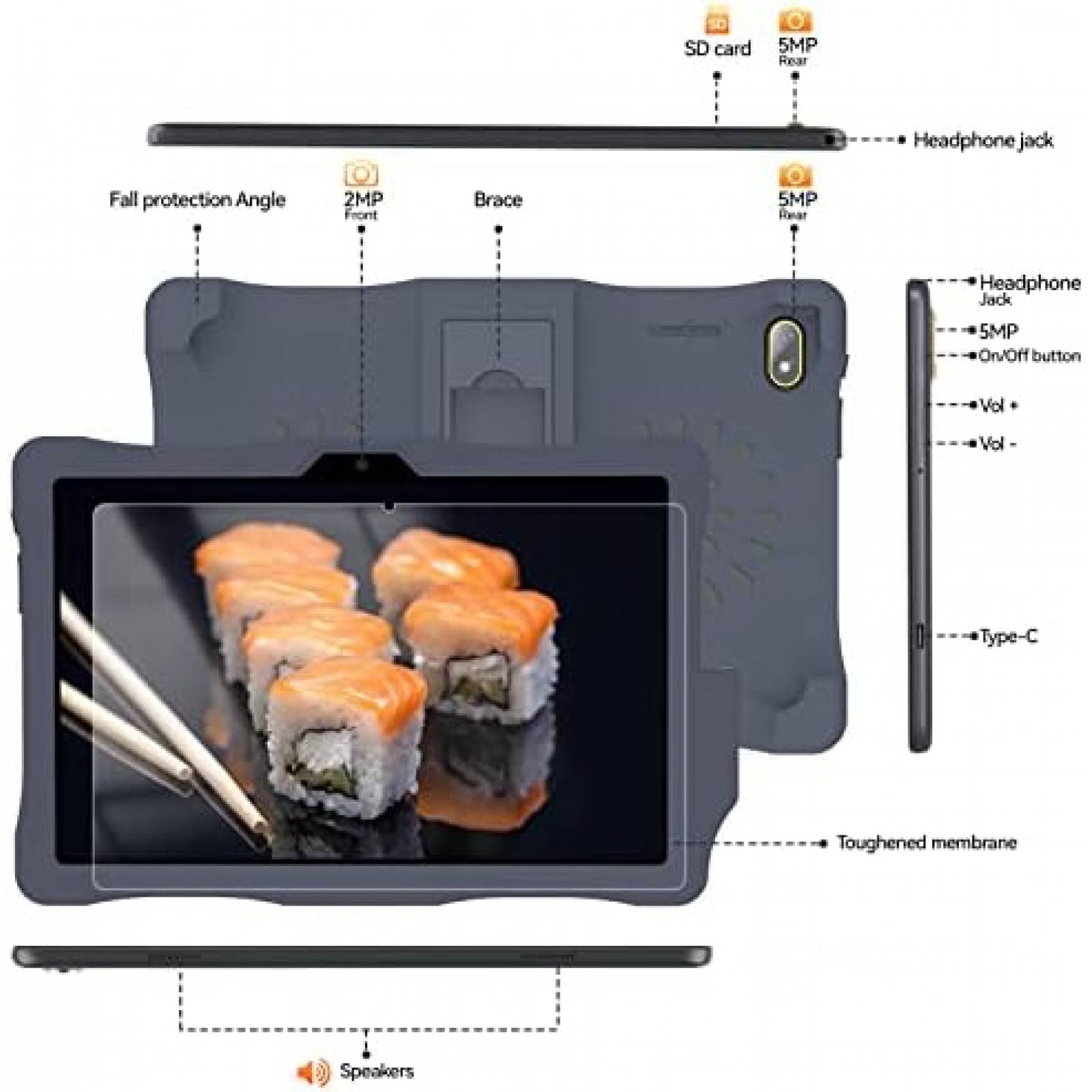Tablet kinstone 10.1'' 64GB Bluetooth 5.0 WiFi -Gris