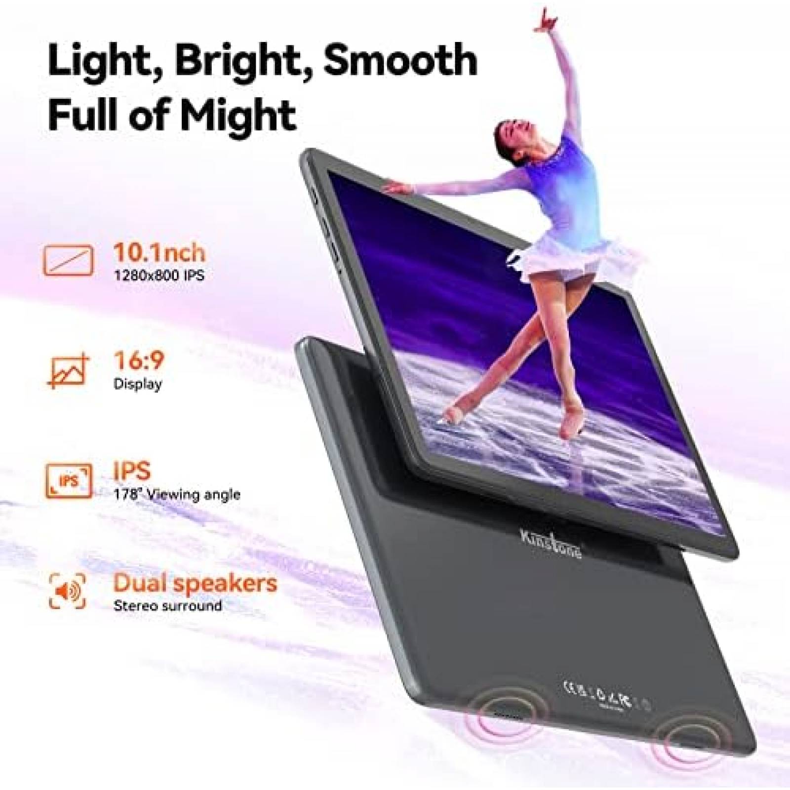 Tablet kinstone 10.1'' 64GB Bluetooth 5.0 WiFi -Gris