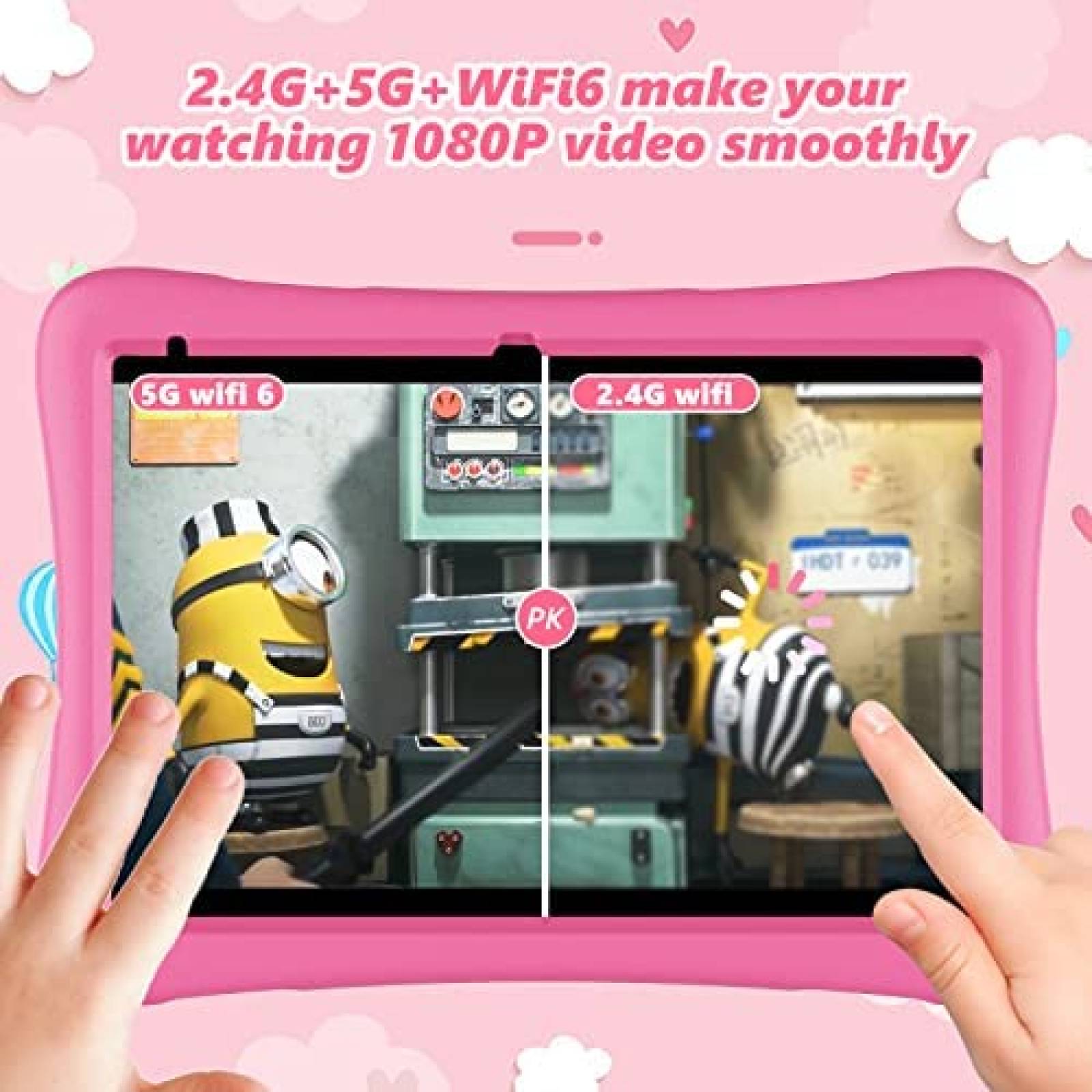 Tablet para Niños KYASTER 10'' 2GB RAM 32GB 7000mAh -Rosa