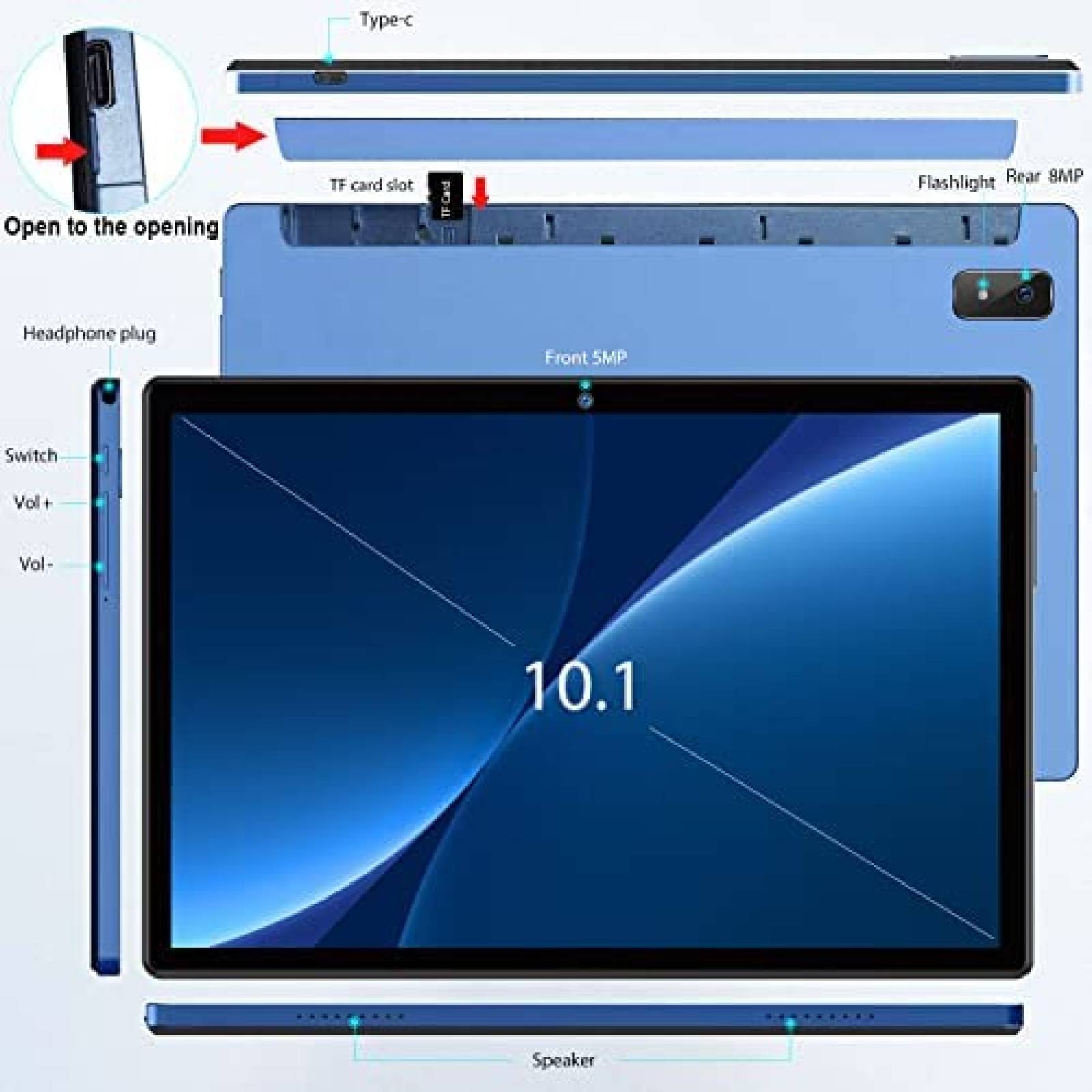 Tablet DUODUOGO S9 10.1 Pulgadas 4G con Accesorios -Azul