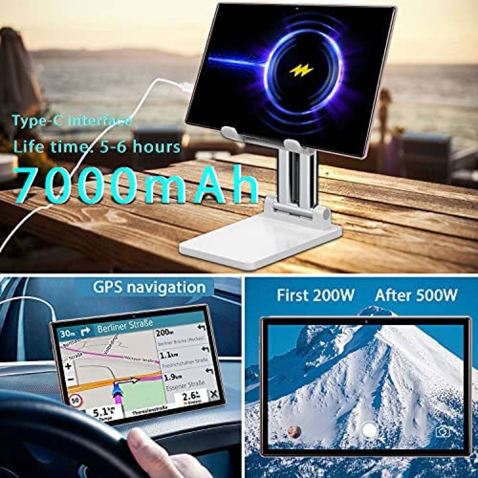 Tablet AOYODKG 10'' IPS 5GB RAM 128GB 8 Core Sim Dual -Rosa