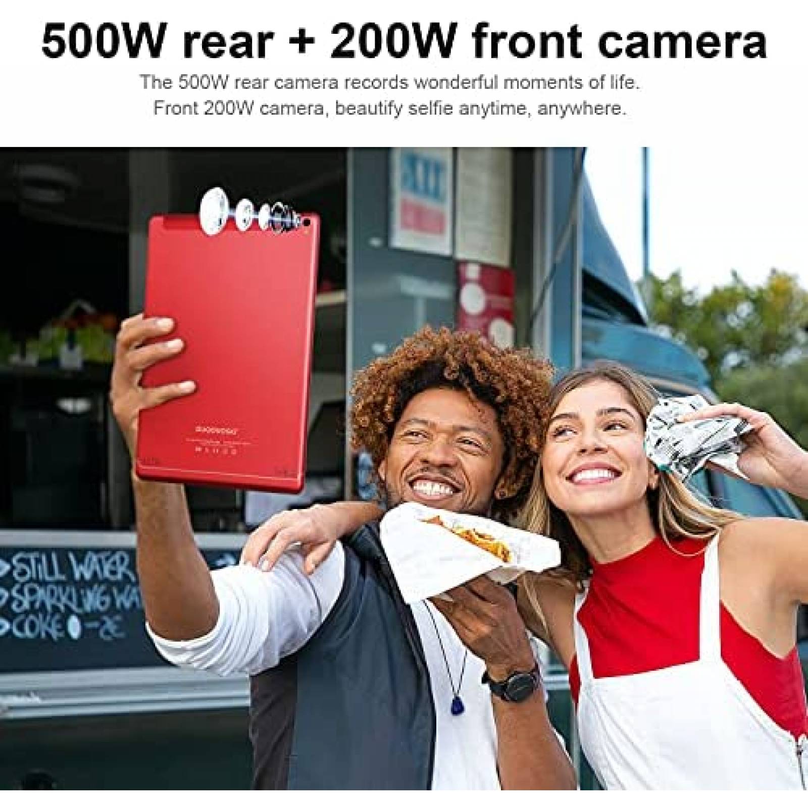 Tablet DUODUOGO 10'' OctaCore 4GB RAM 64GB+128GB -Rojo