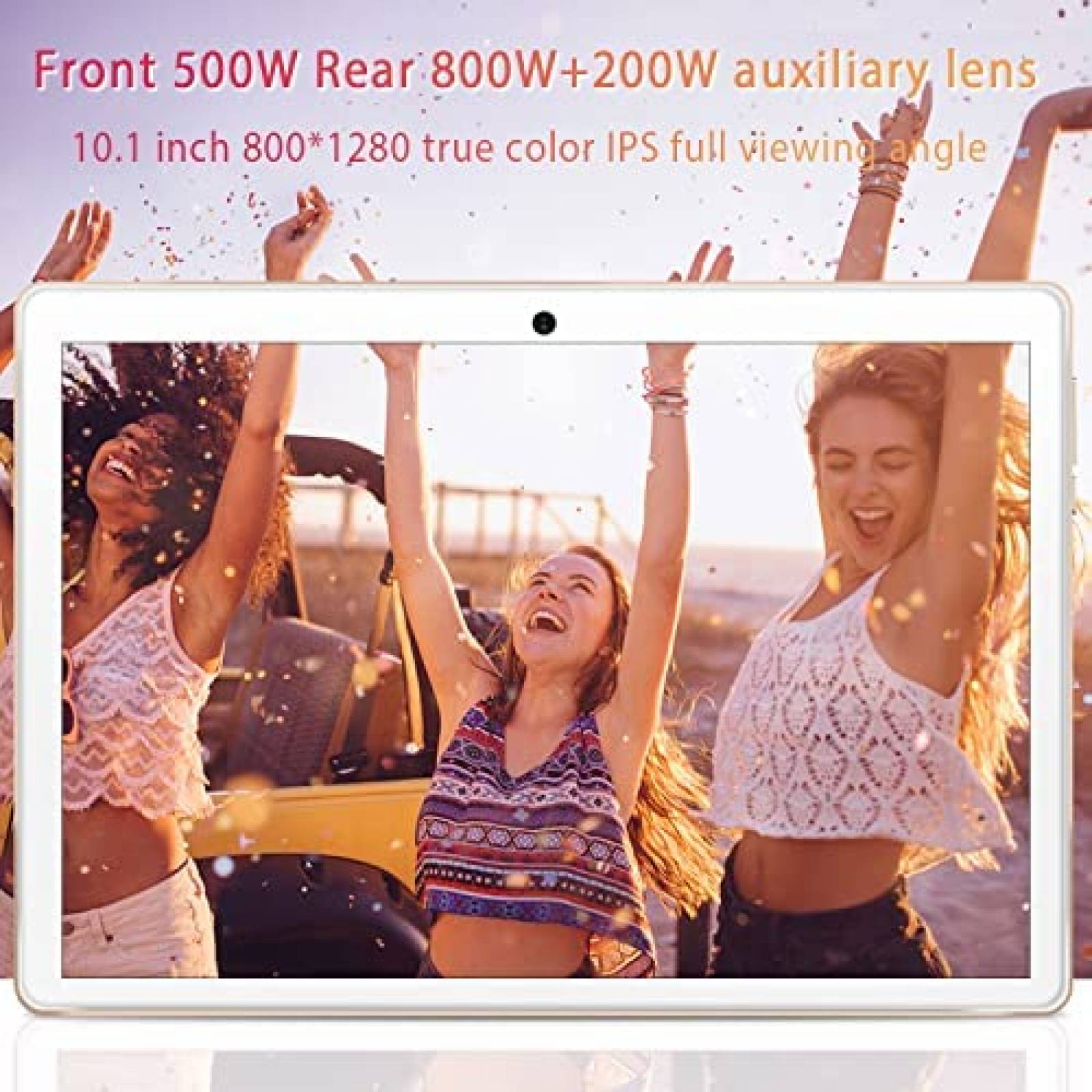 Tablet AOYODKG 10'' 4GB RAM 64GB ROM con Teclado -Dorado