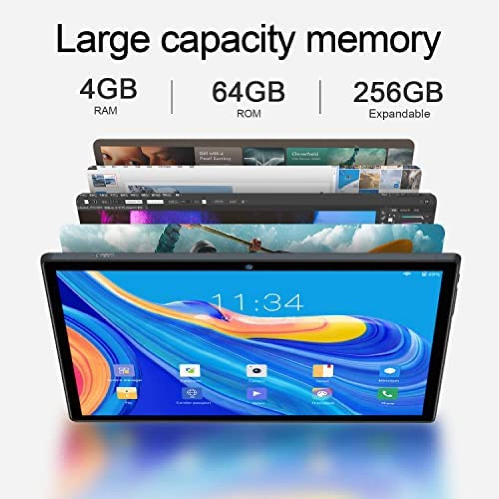 Tablet DUODUOGO 10'' QuadCore 4GB RAM 64GB ROM -Negro