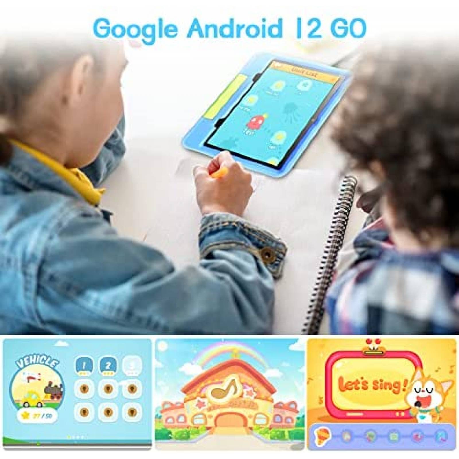 Tablet para Niños DUODUOGO 10'' Control Parental 64+4GB Azul