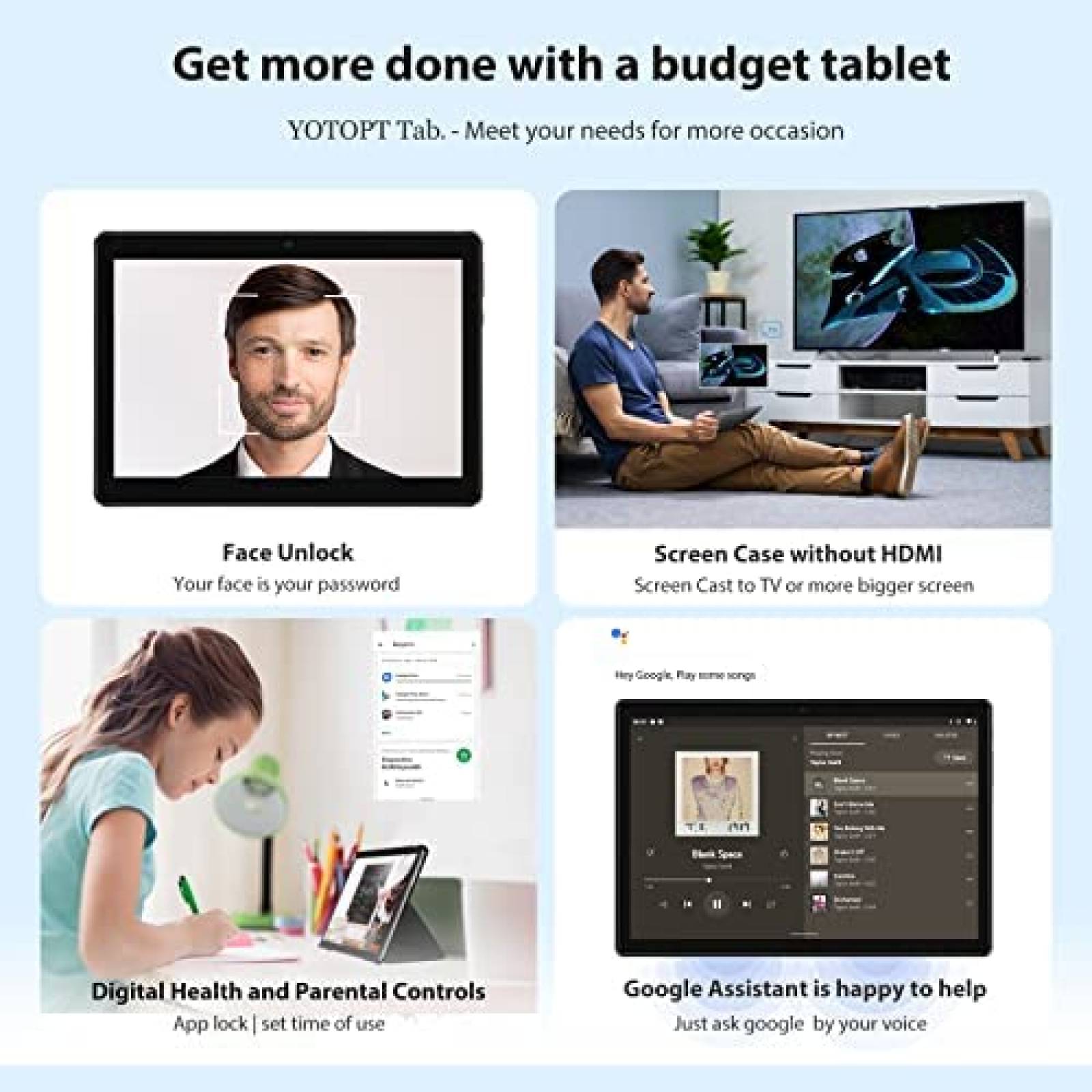 Tablet YOTOPT K110W 10.1'' 4GB RAM 64GB 8 Core 5000mAh