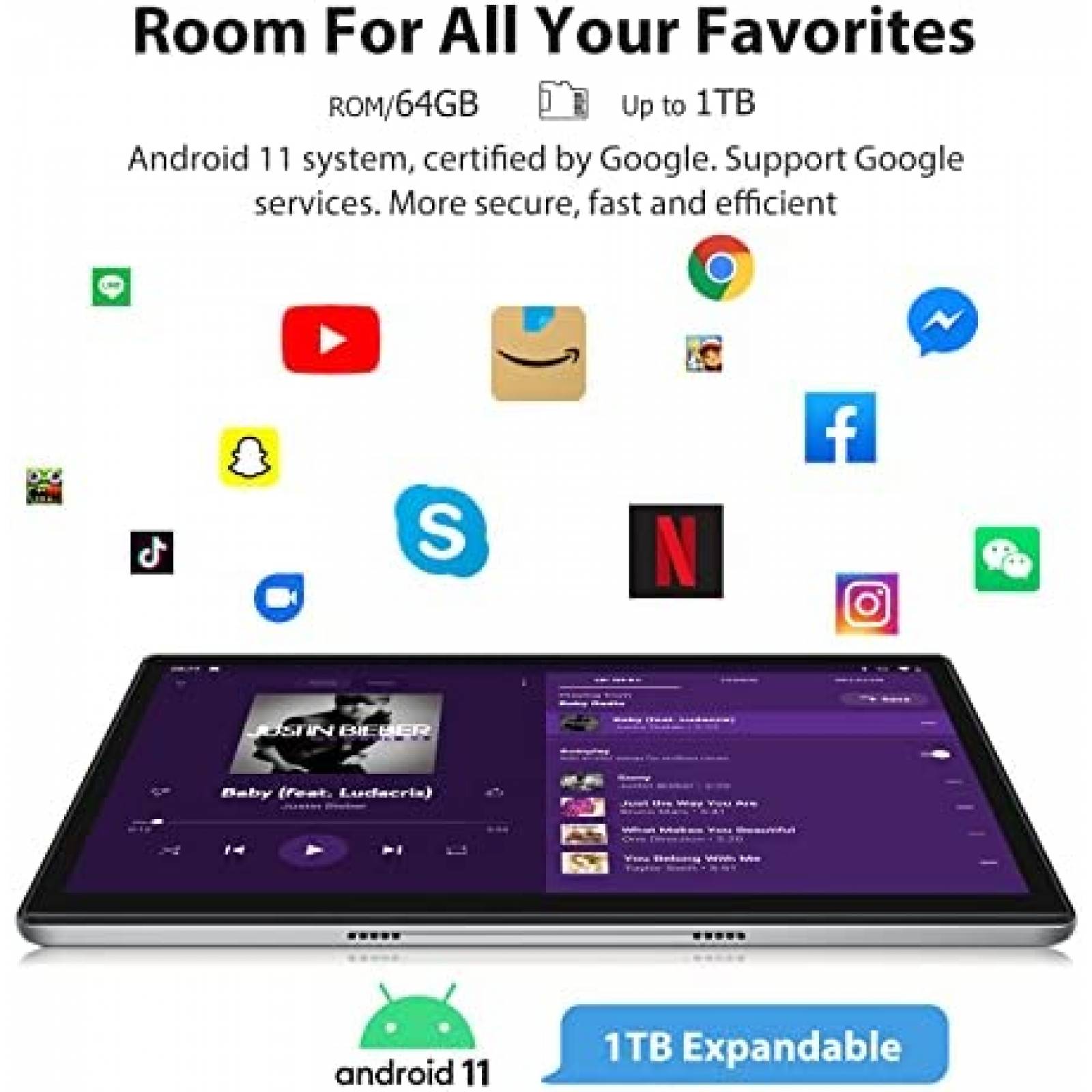 Tablet YOTOPT K110W 10.1'' 4GB RAM 64GB 8 Core 5000mAh