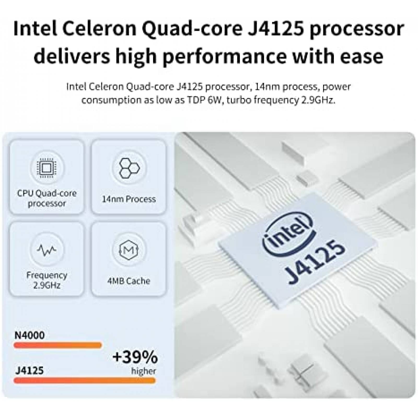 Mini PC HIGOLE 10'' Touch Intel CPU 8GB RAM 128GB Windows 11