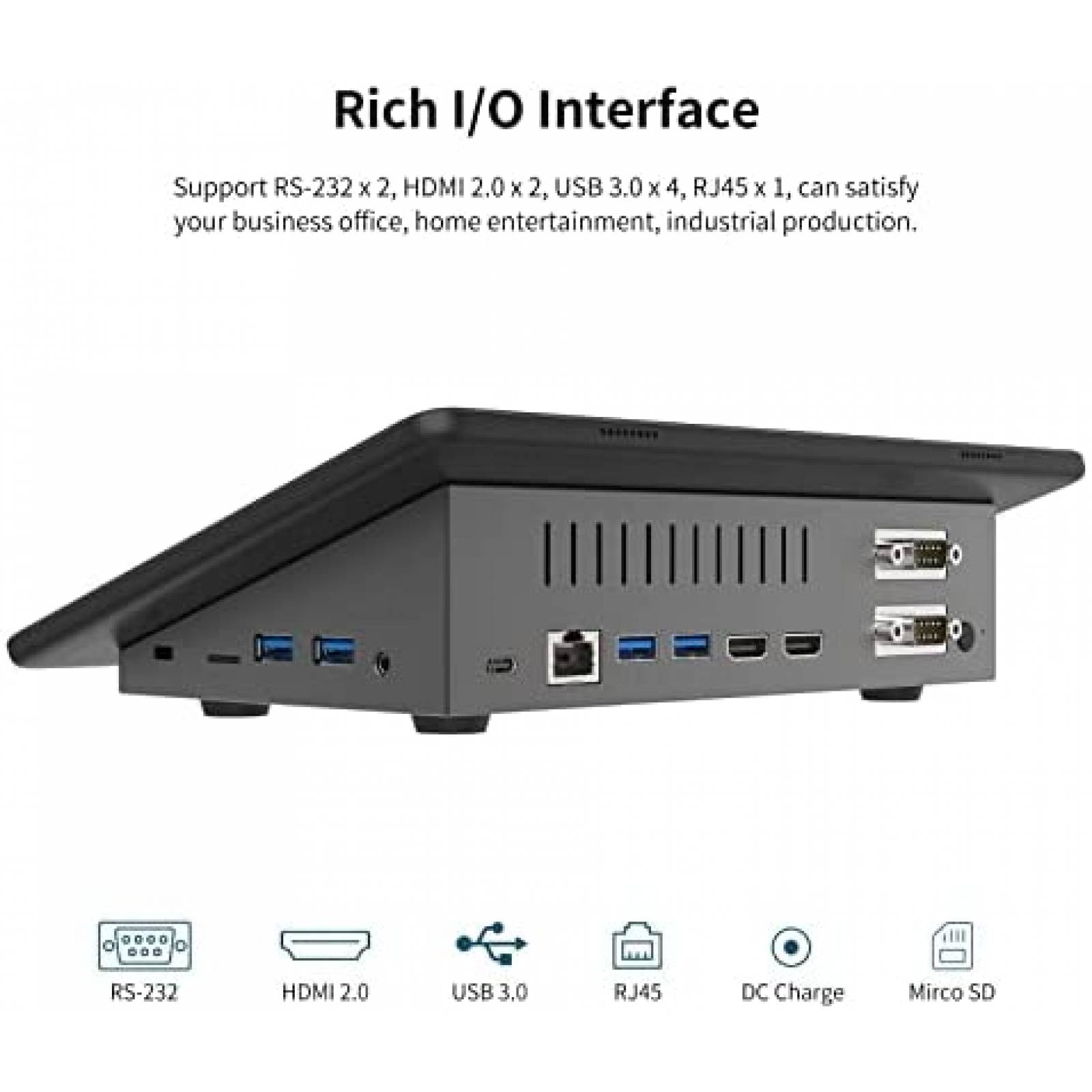Mini PC HIGOLE 10'' Touch Intel CPU 8GB RAM 128GB Windows 11