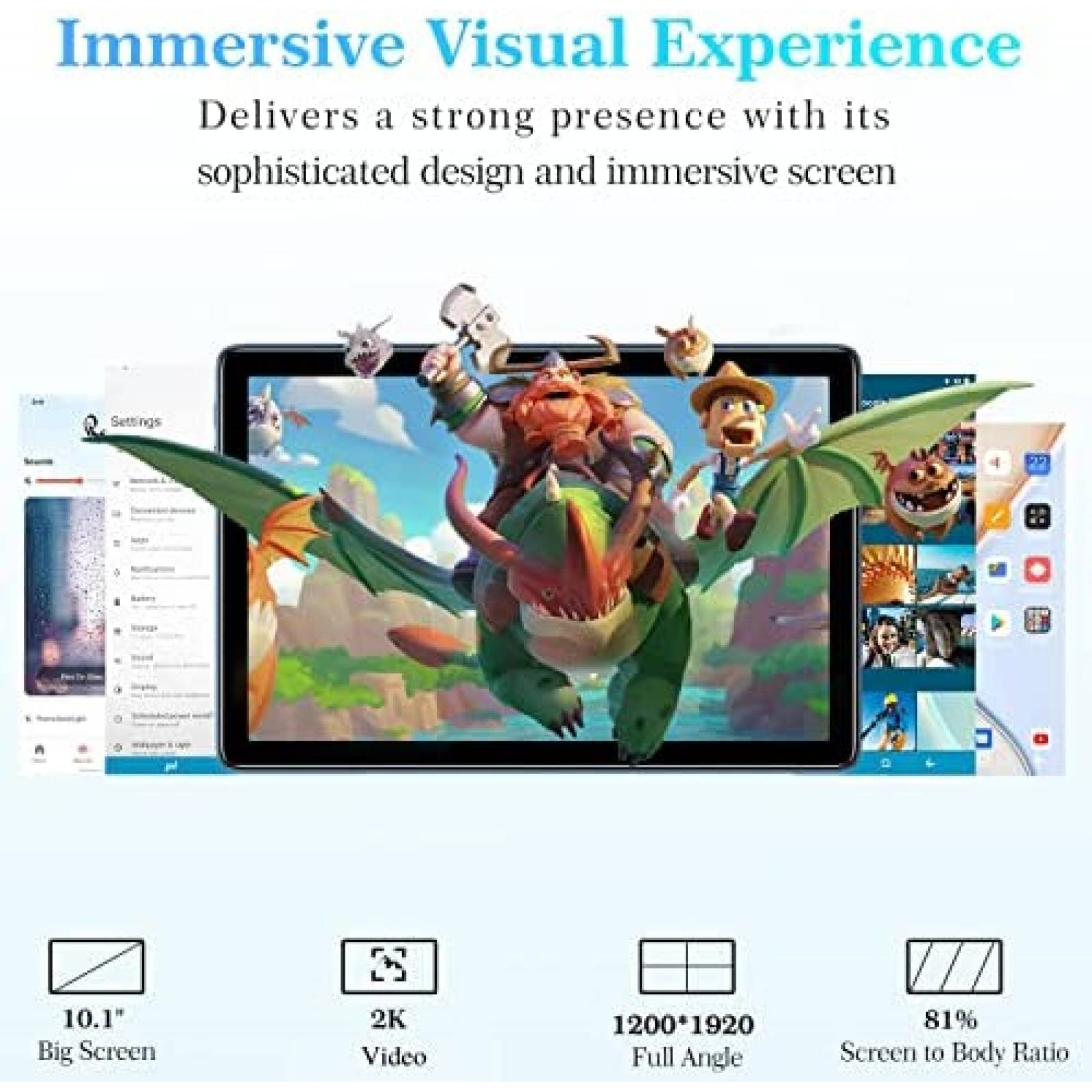 Tablet Gaming DOOGEE T10 10.1'' 15GB + 128GB Dual Sim -Azul