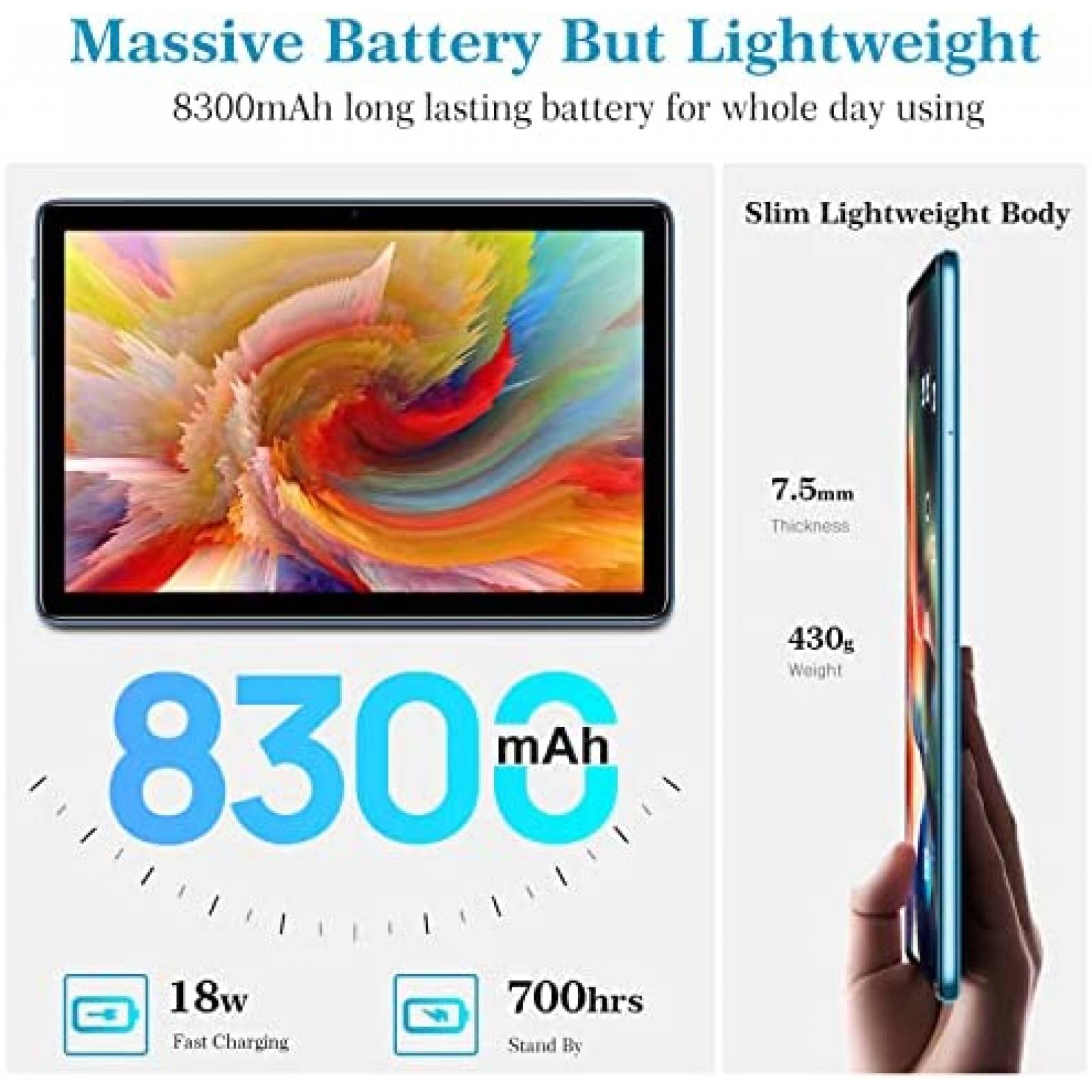 Tablet Gaming DOOGEE T10 10.1'' 15GB + 128GB Dual Sim -Azul