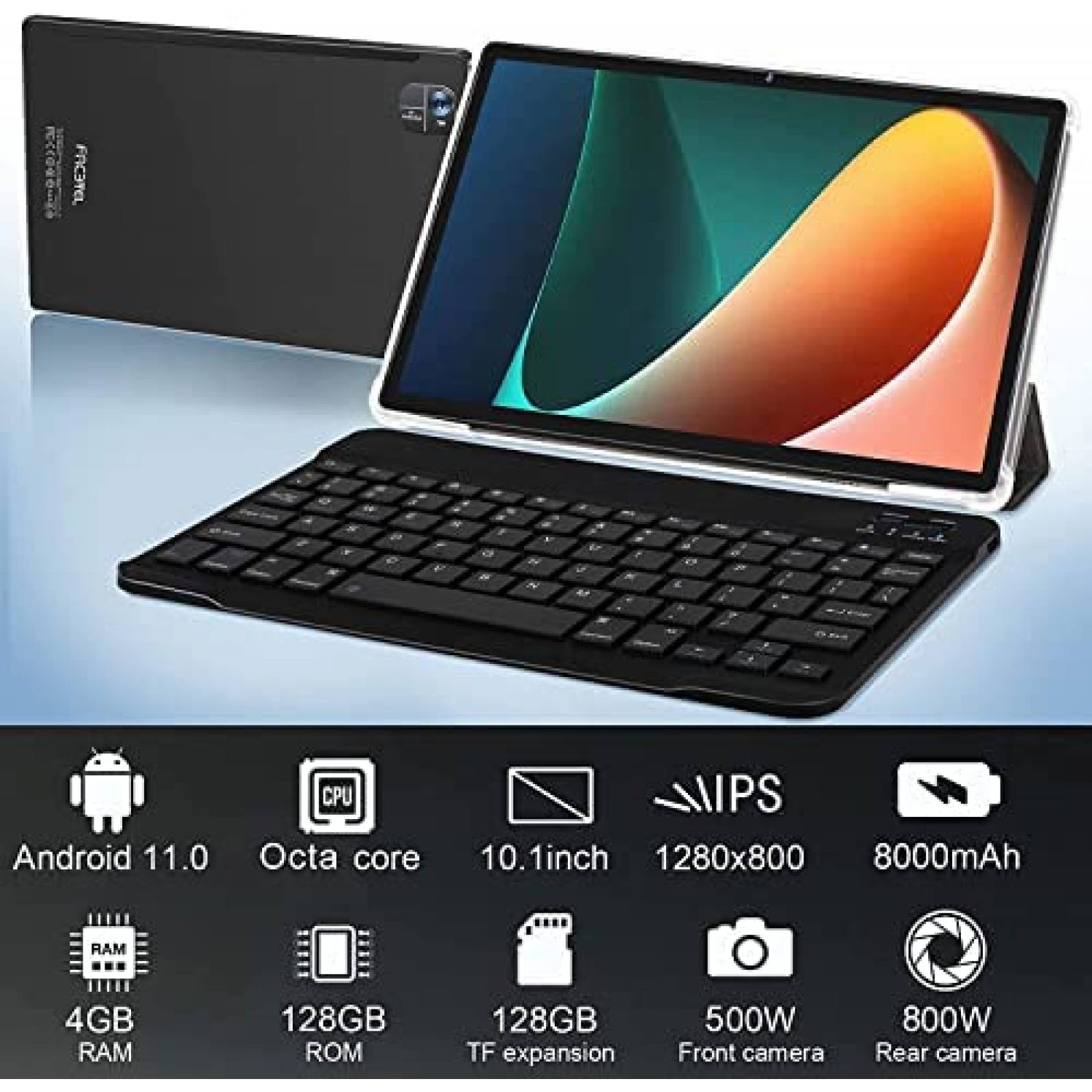 Tablet FACETEL 10.1'' 4GB RAM 128GB 8000mAh Teclado + Mouse