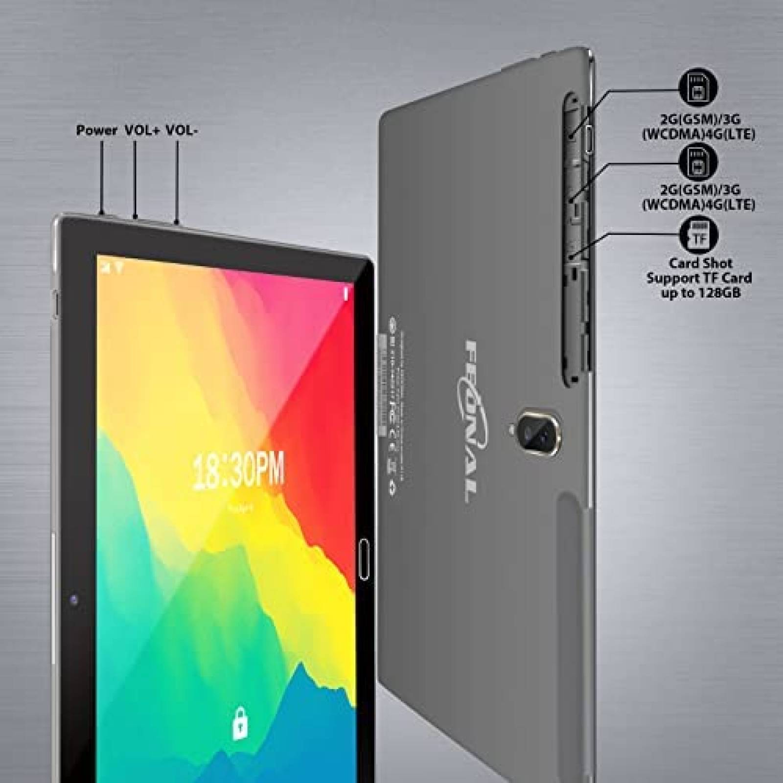 Tablet FEONAL 10.1'' 8 Core 64GB 4GB RAM Dual Sim Lector TF