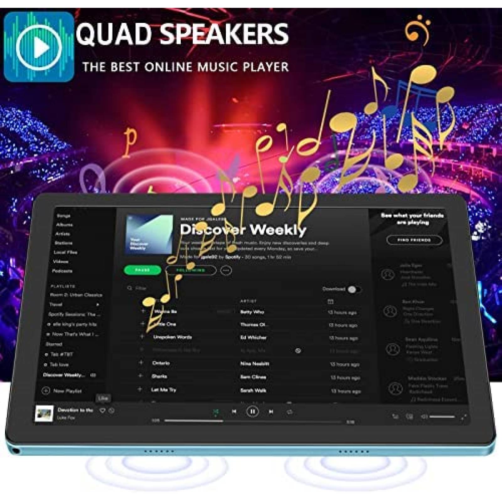 Tablet SEBBE 10.3'' 4GB RAM 64GB 8000mAh TF + Teclado -Azul