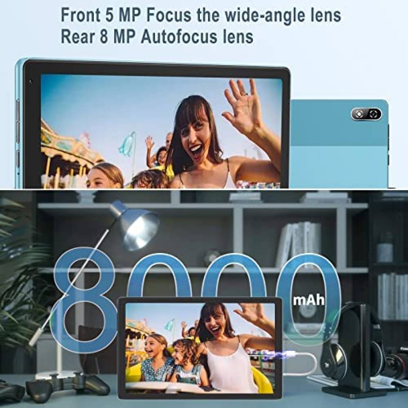 Tablet SEBBE 10.3'' 4GB RAM 64GB 8000mAh TF + Teclado -Azul