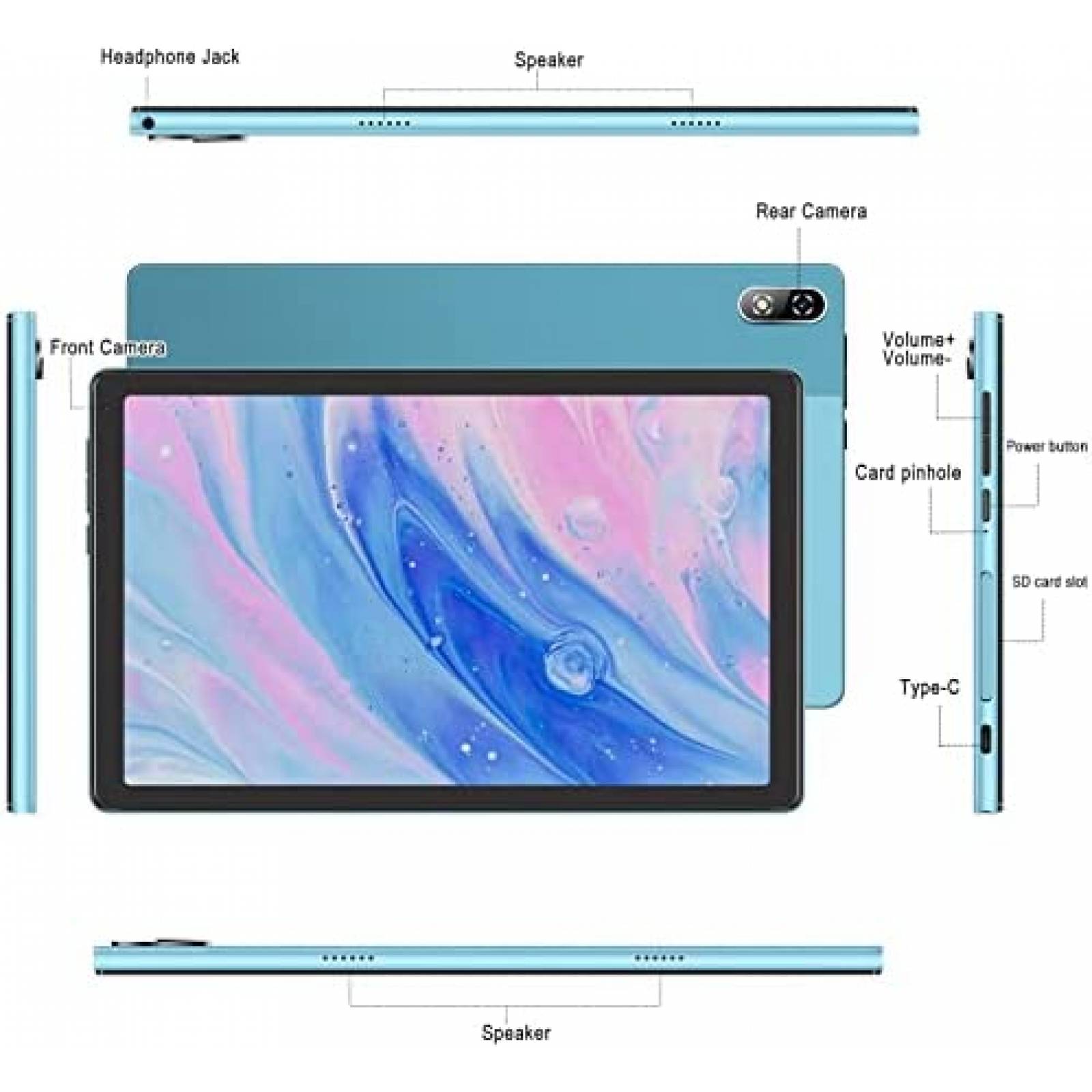 Tablet SEBBE S22-2 10.1 64GB azul y 4GB de memoria RAM