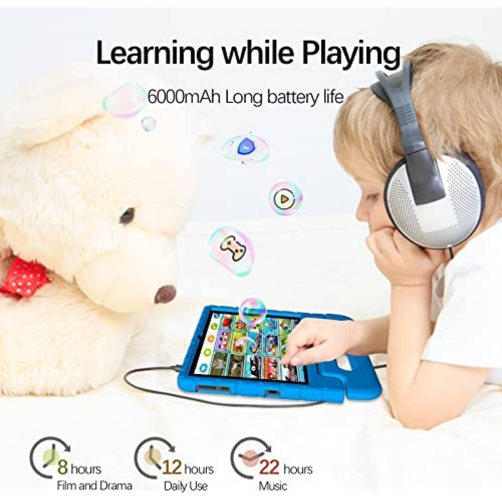 Tablet Niños ITDULCET 10'' 2GB RAM 32GB 4 Core 6000mAh -Azul