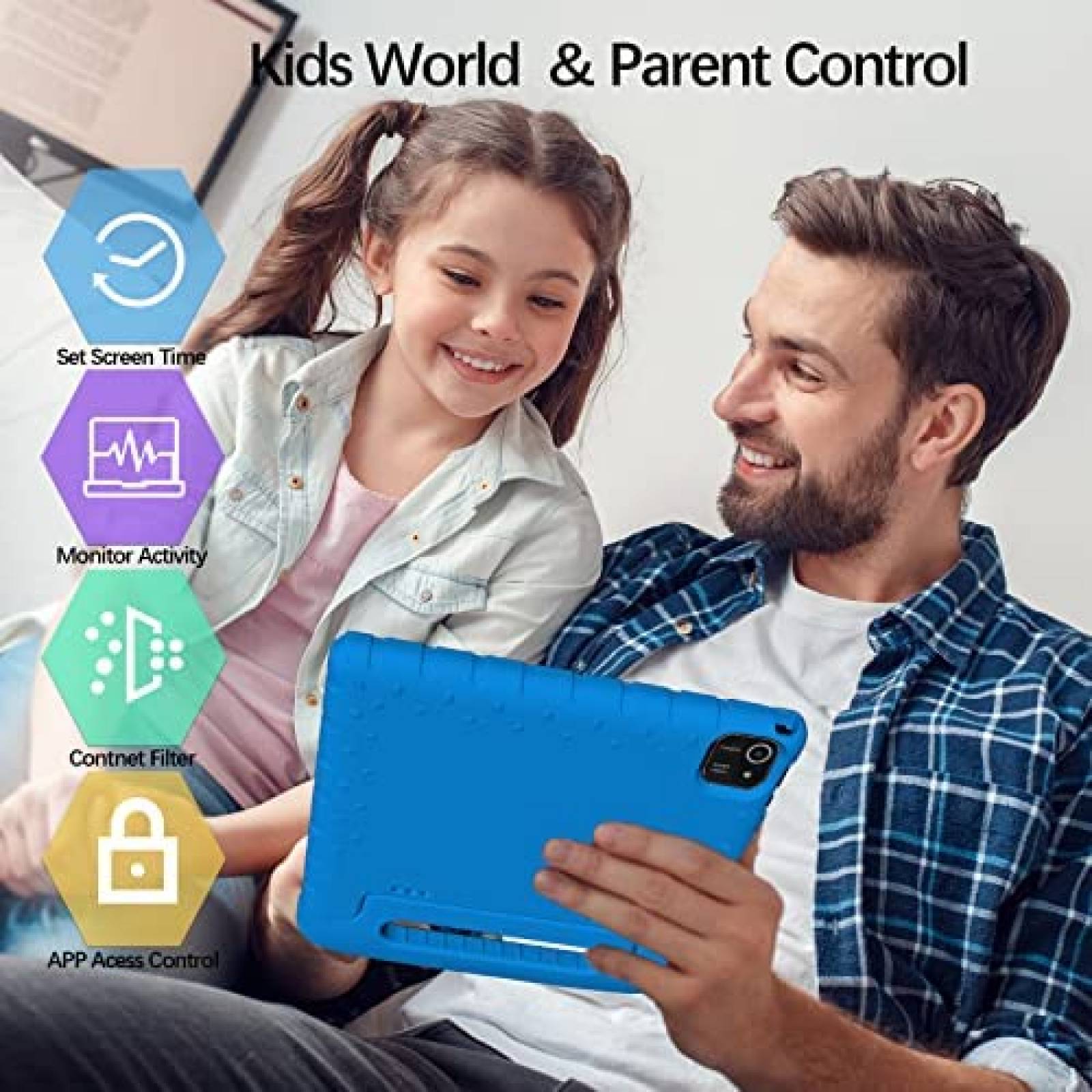 Tablet Niños ITDULCET 10'' 2GB RAM 32GB 4 Core 6000mAh -Azul