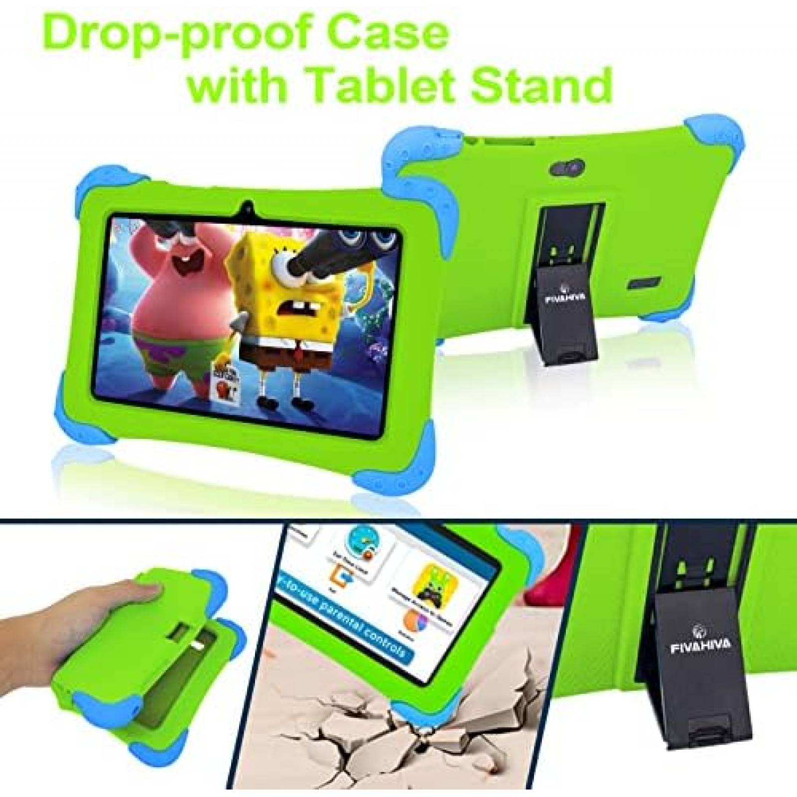 Tablet para Niños Fivahiva 7'' IPS 32GB 2GB RAM 32GB -Verde