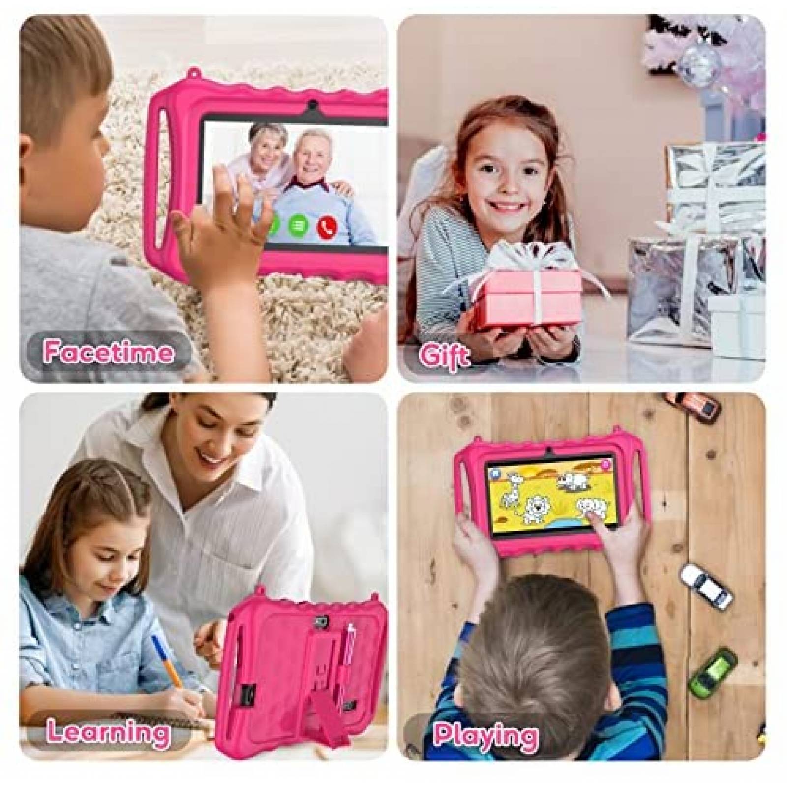Tablet para Niños Xgody 7'' 3GB RAM 32GB Resistente -Rosa