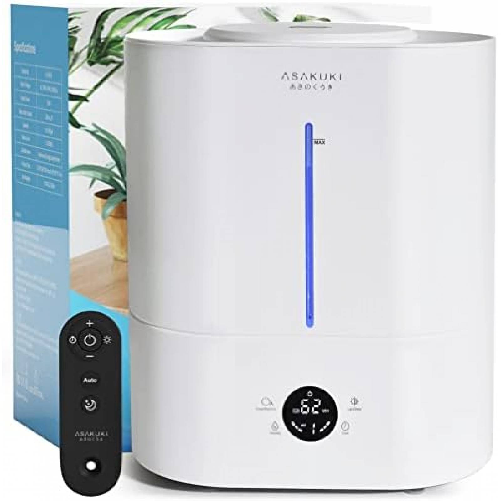 Humidificador ASAKUKI para Habitacion Grande 4L -Blanco