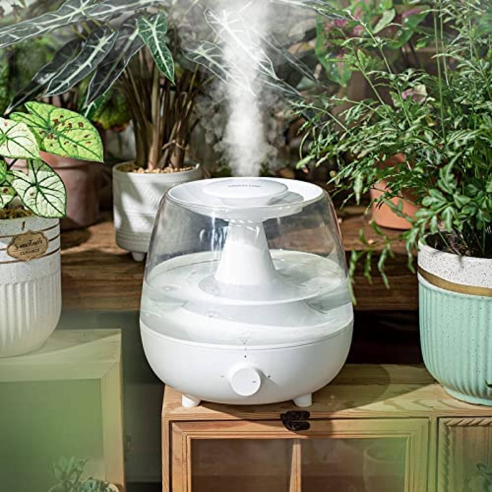 Humidificador HOMETOP Vapor Frio 2.4L Aceite Escencial