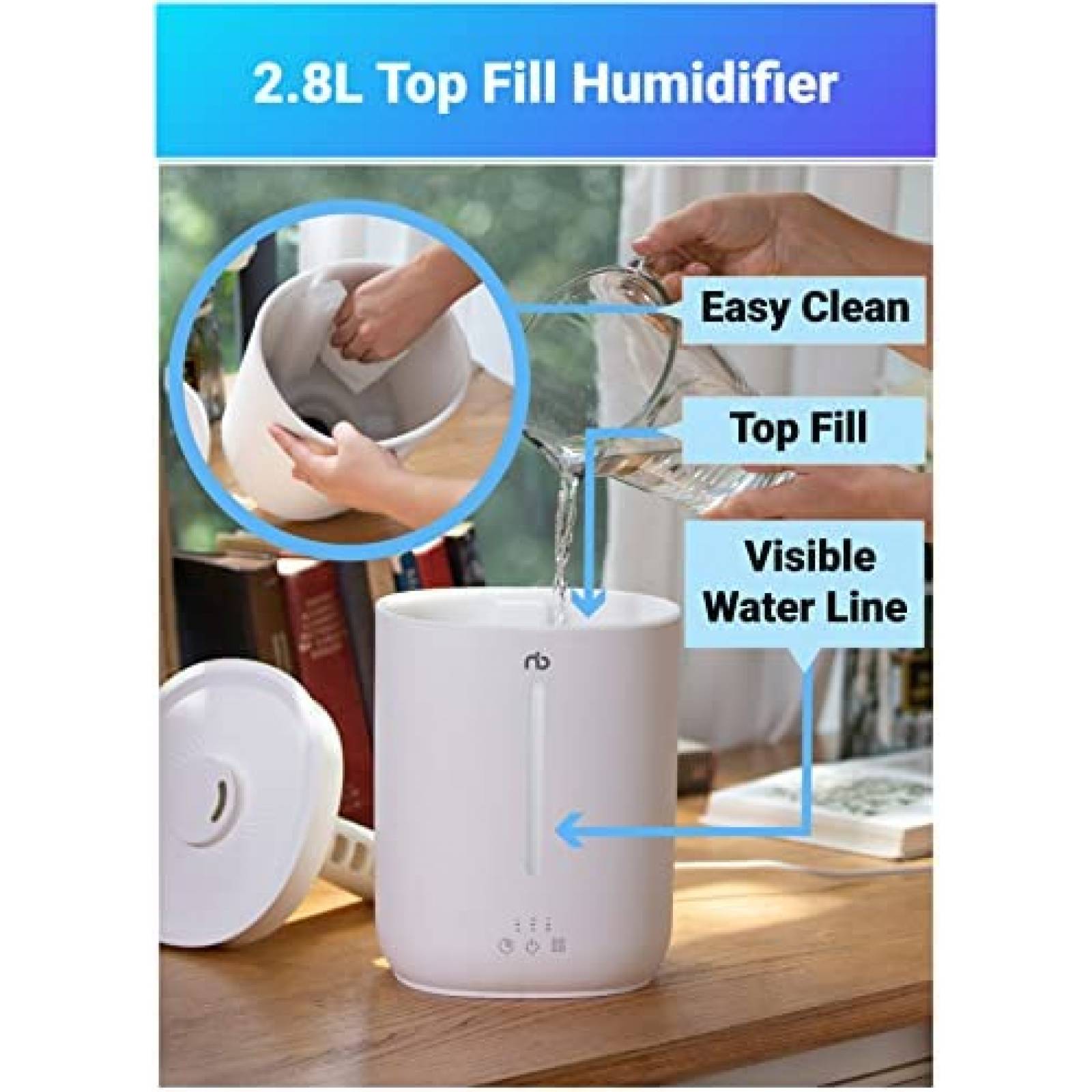 Humidificador NuclearBlue Vapor Frios Habitacion Grande