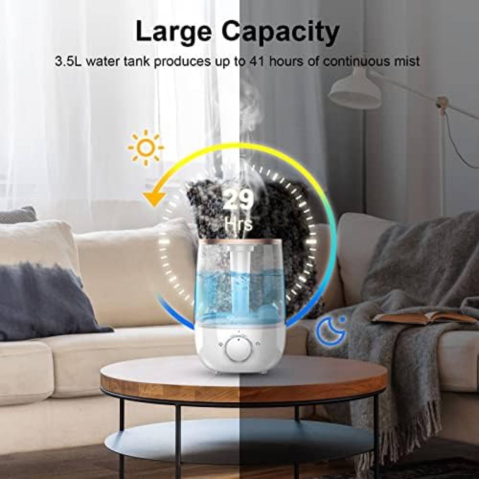 Humidificadores de vapor frío para habitación grande del